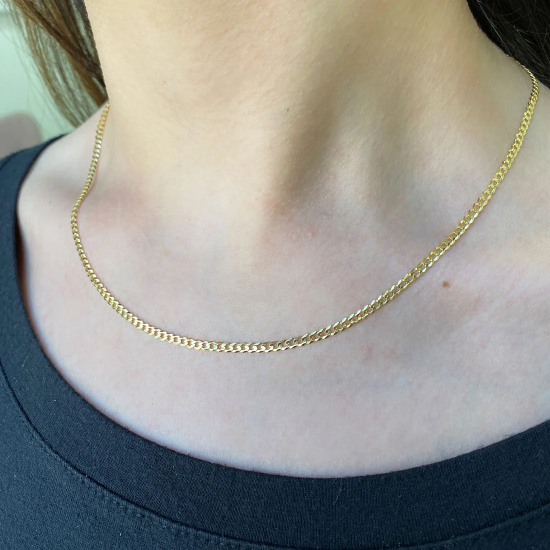 14K Diamond Cut Cuban Link Chain Necklace - Image 3