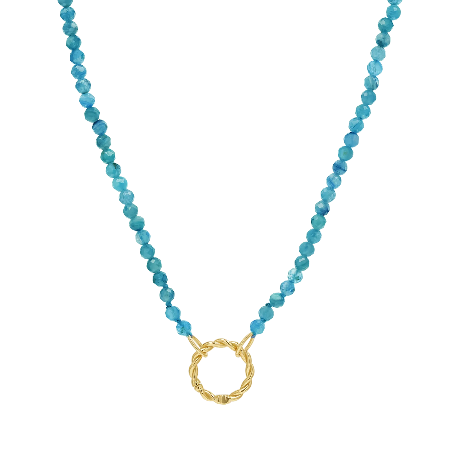 Blue Apatite Connector Necklace - Image 4