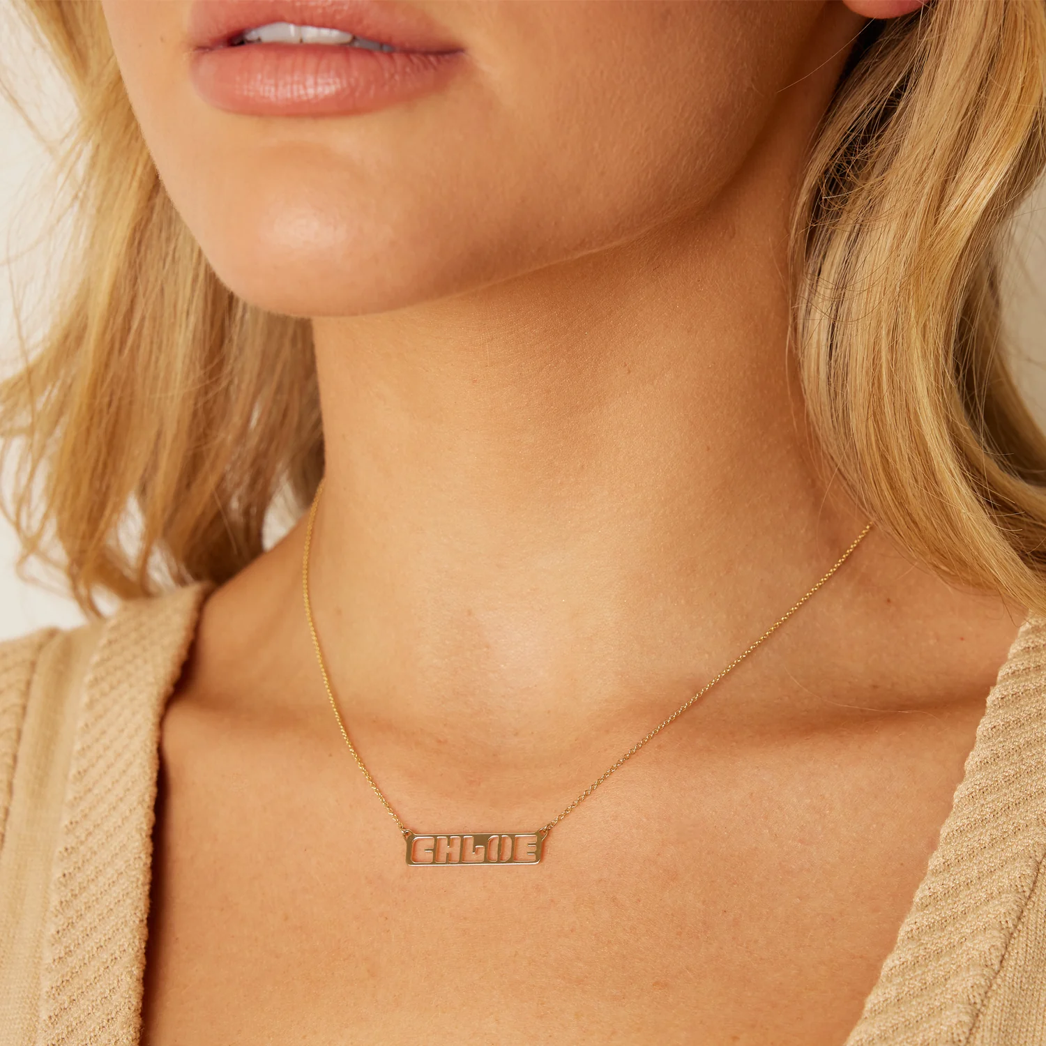 Customizable Cut-Out Name Necklace - Image 14