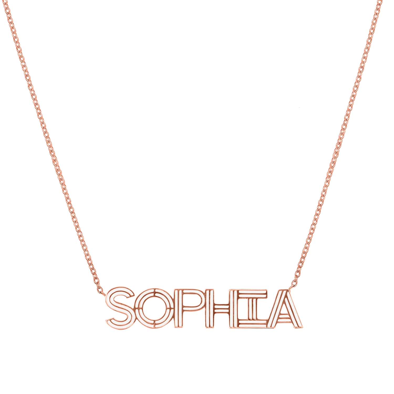 Deco Cut-Out Name Necklace - Image 3