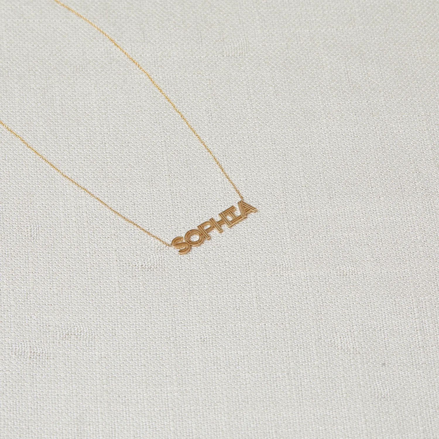 Deco Cut-Out Name Necklace - Image 4