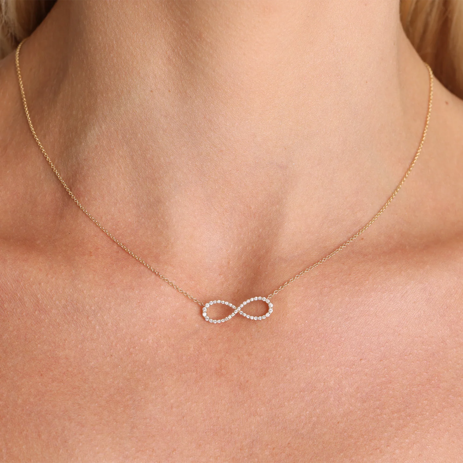 Diamond Infinity Letter Necklace - Image 8
