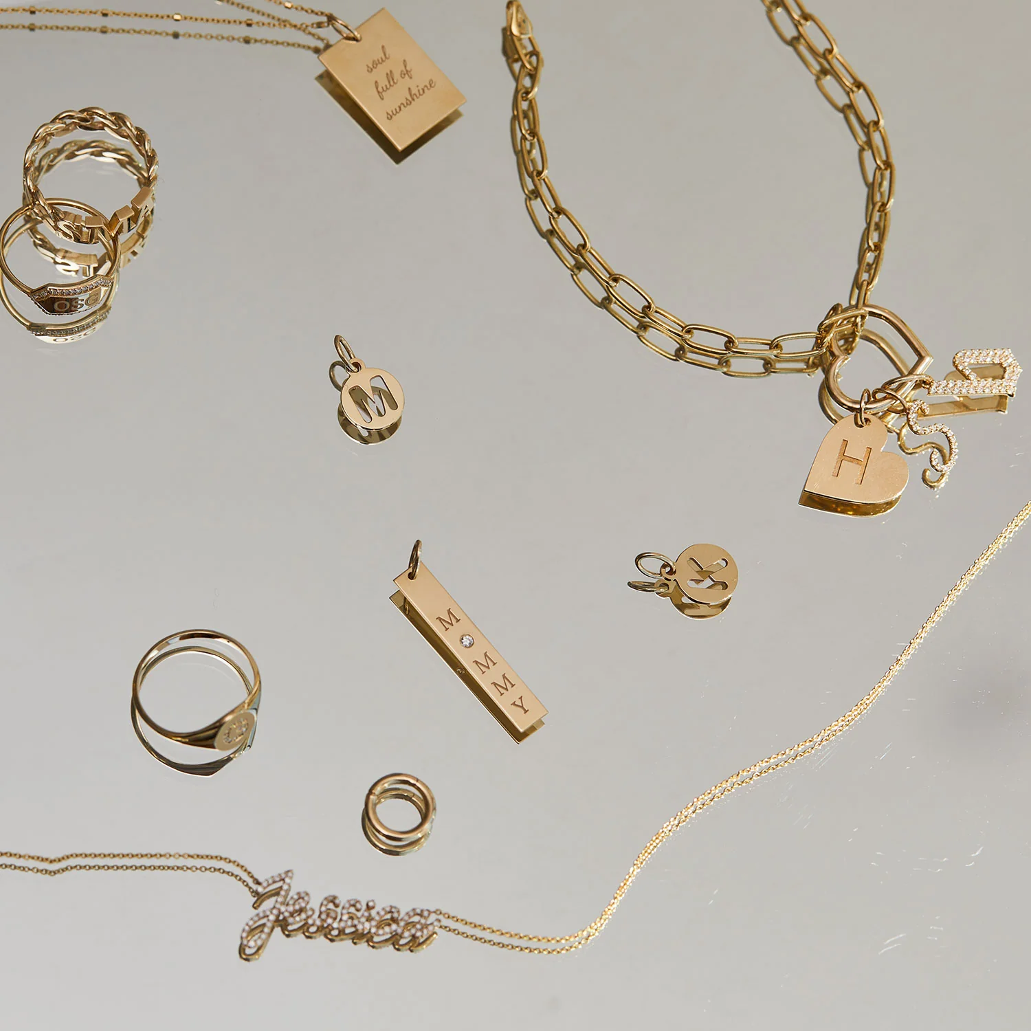 Diamond Mommy Vertical Tag Charm - Image 4