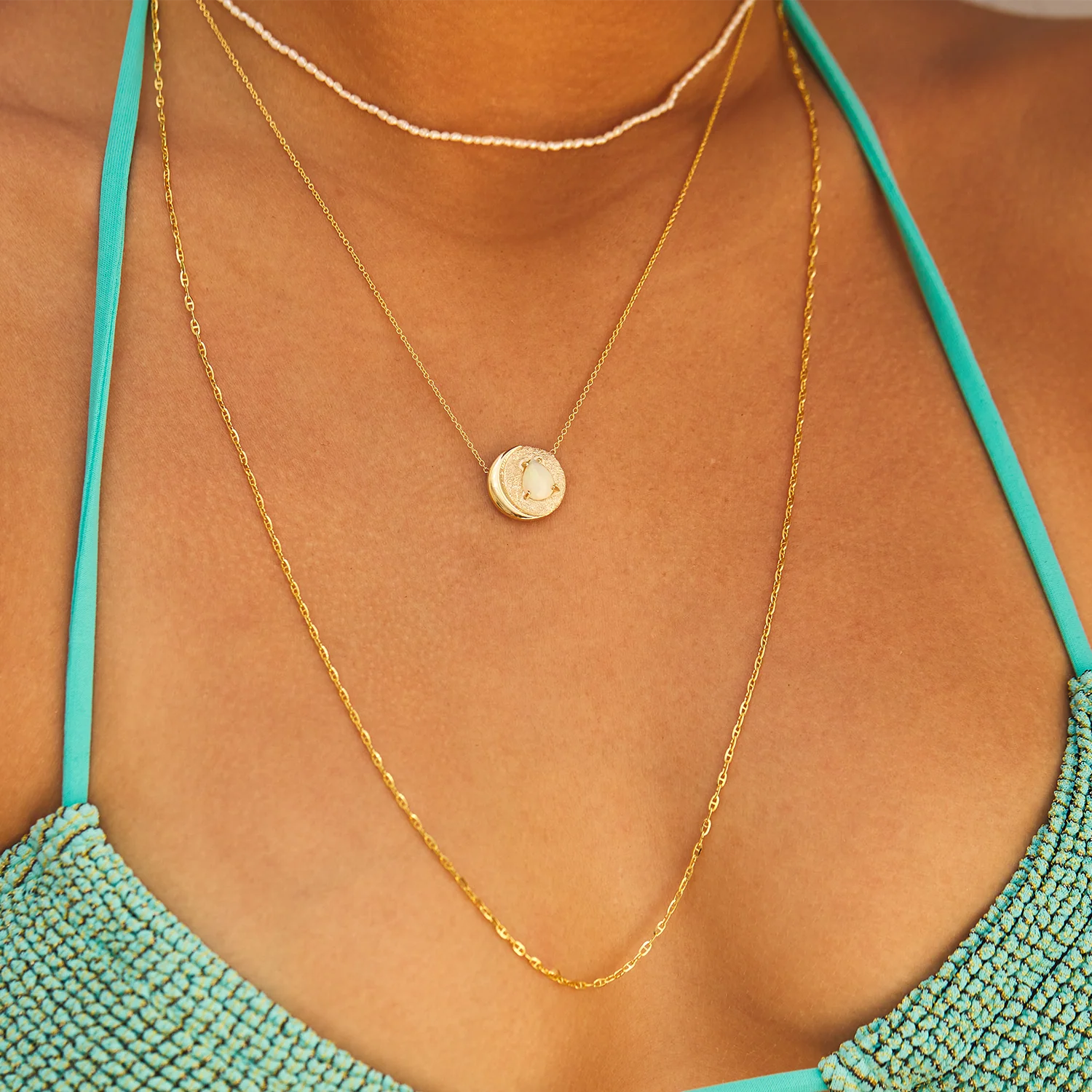 Opal Moon Necklace - Image 4