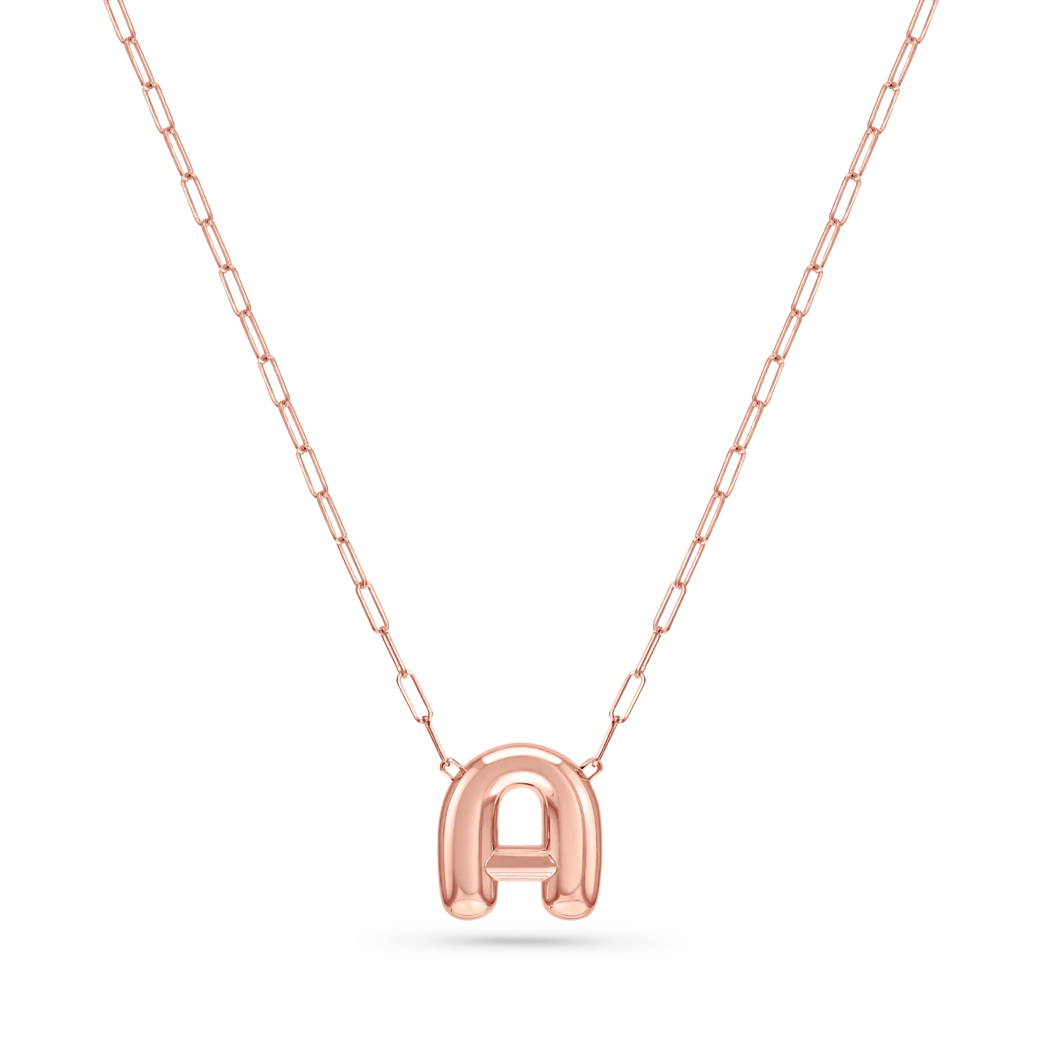 Oversized Puff Letter Necklace - Image 3