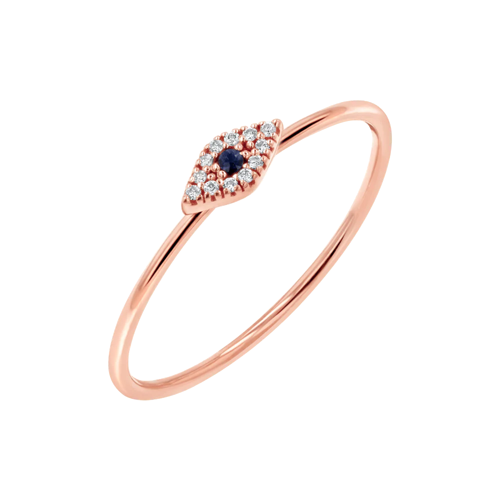 Petite Evil Eye Diamond Ring - Image 3