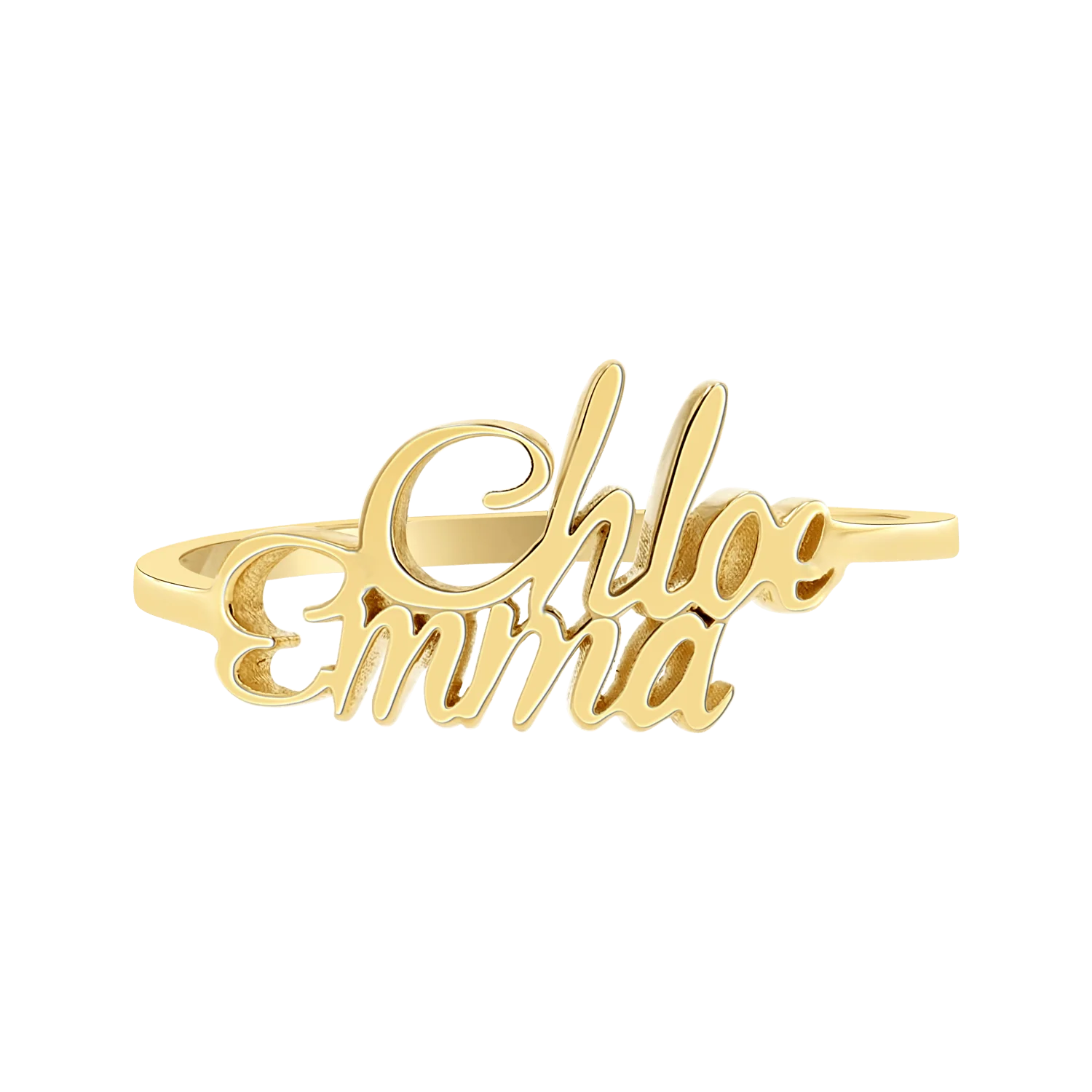 Script Double Name Ring - Image 4