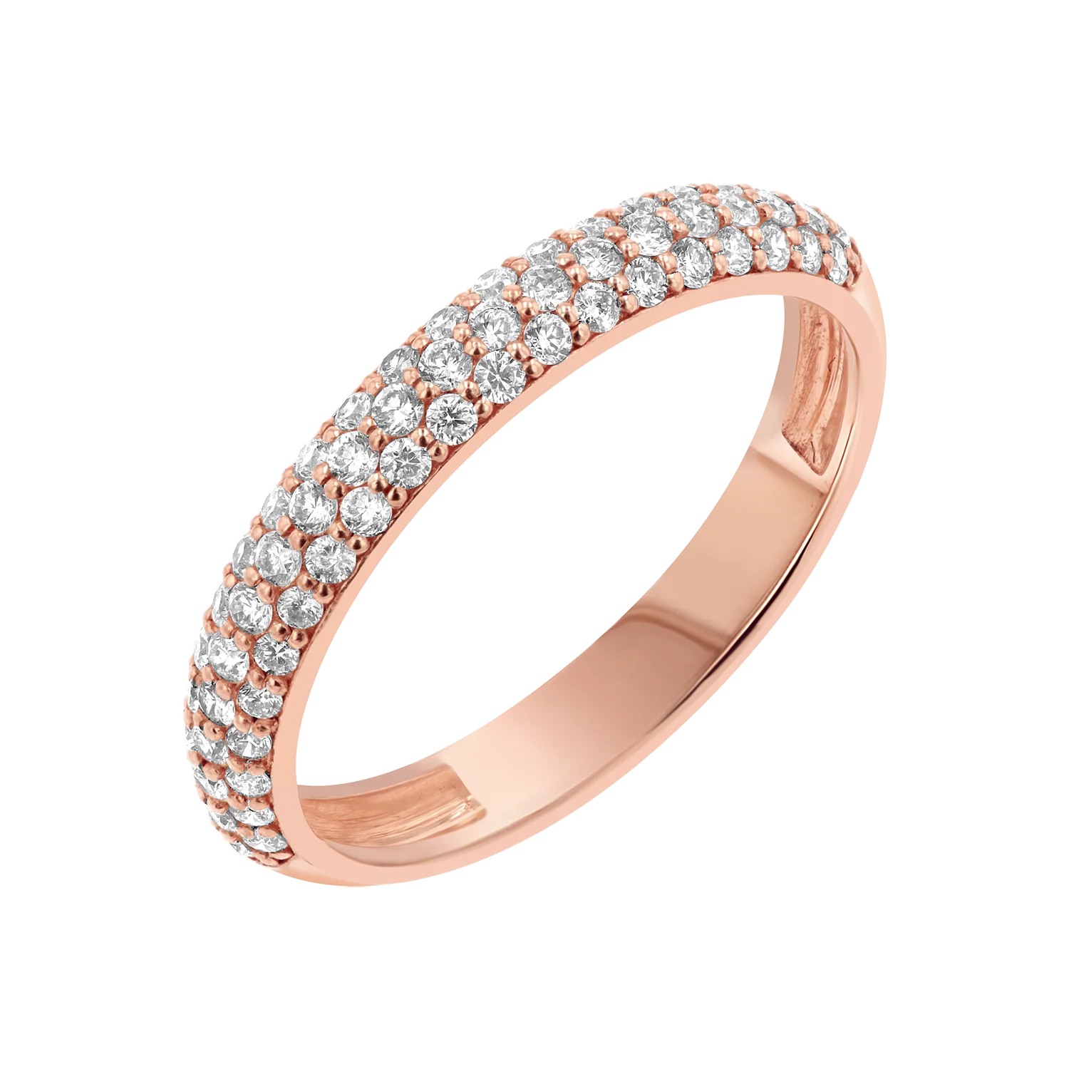 Three Row Pave Diamond Band - Image 3