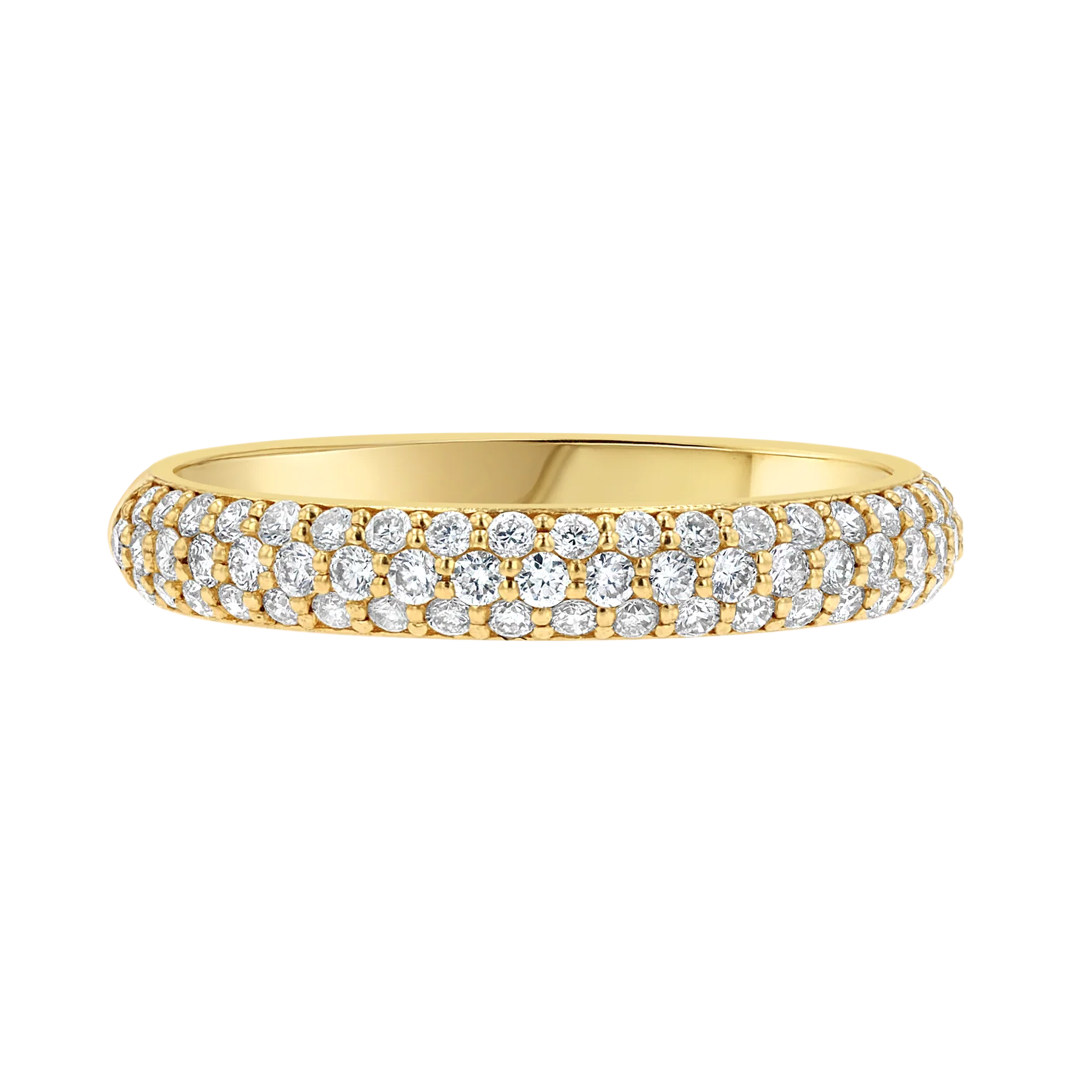 Three Row Pave Diamond Band - Image 4