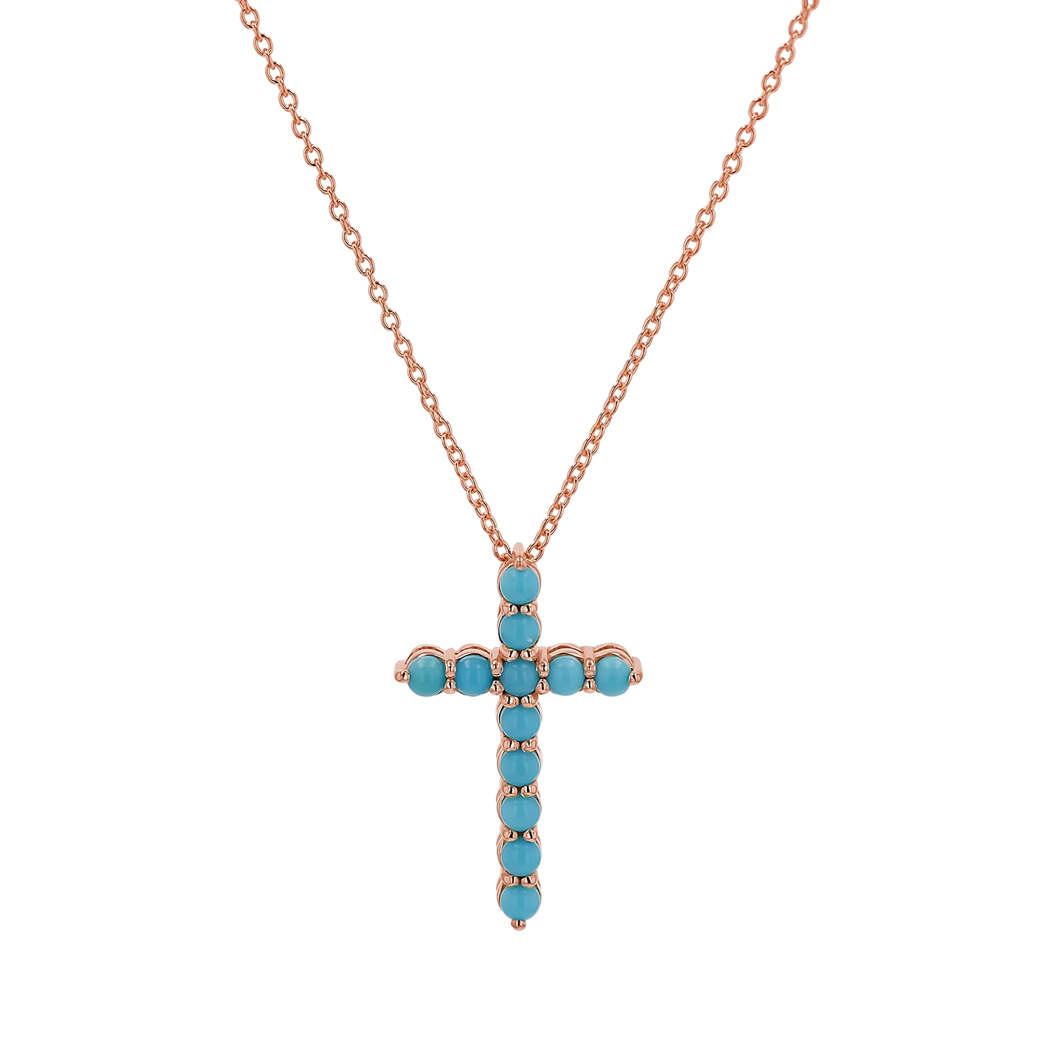 Turquoise Cross Necklace - Image 3