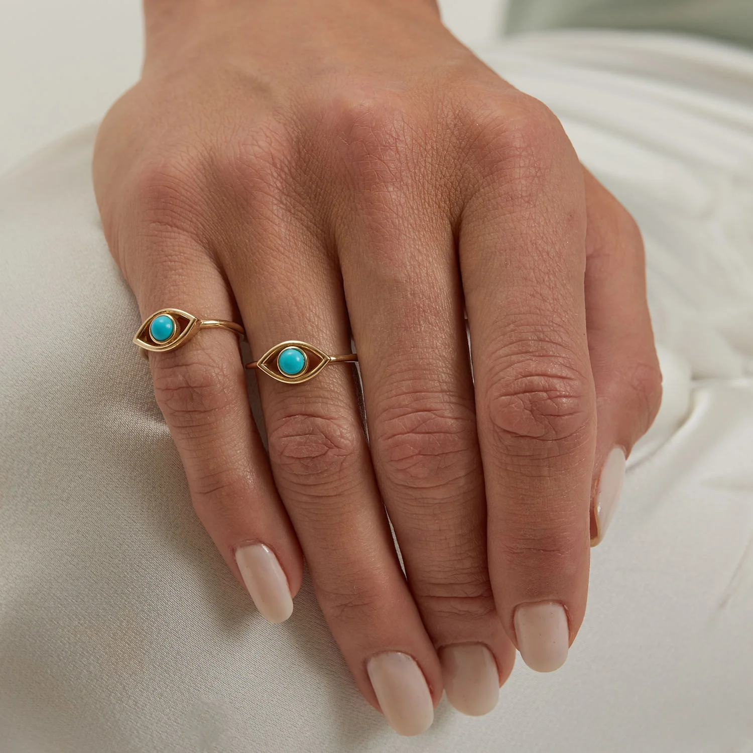 Turquoise Evil Eye Ring - Image 5
