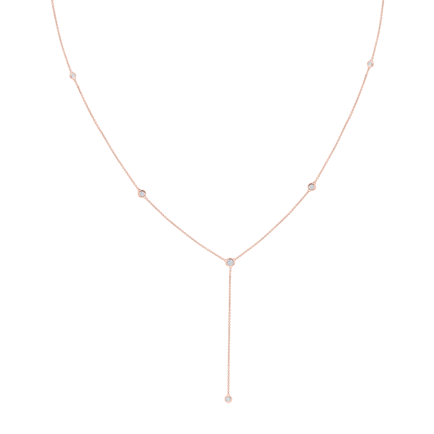 Diamond Lariat Necklace - Image 3