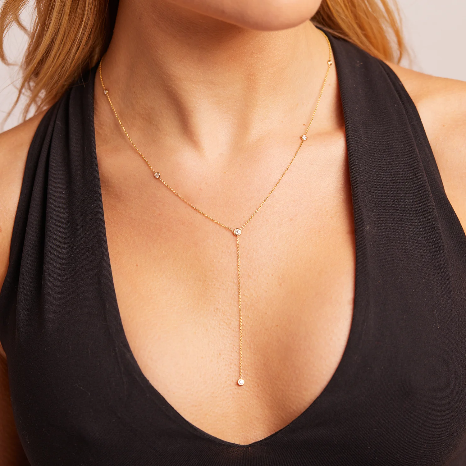 Diamond Lariat Necklace - Image 5