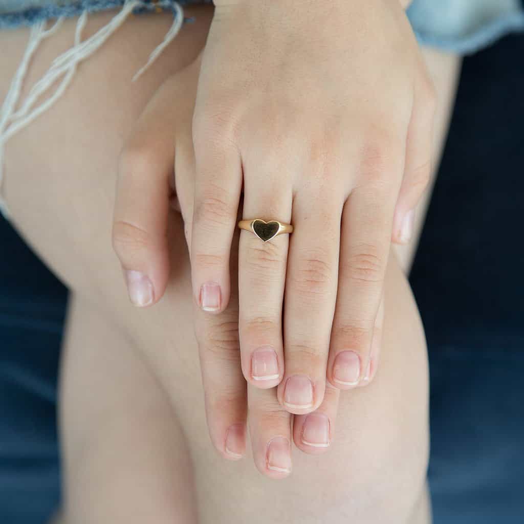 Heart Signet Ring - Image 4