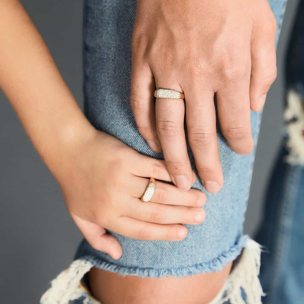 Diamond Pave Signet Ring - Image 5