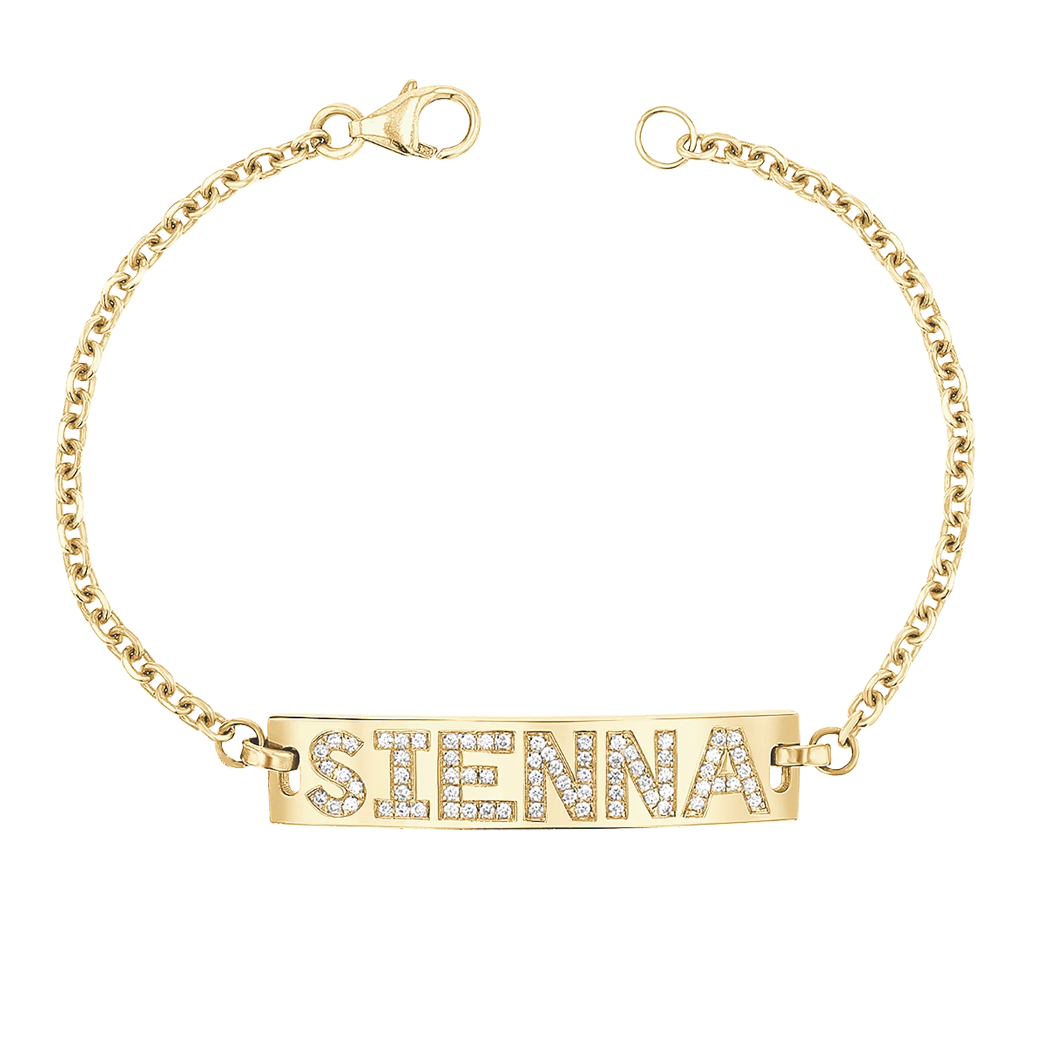 Custom Diamond Name ID  Bracelet - Image 4