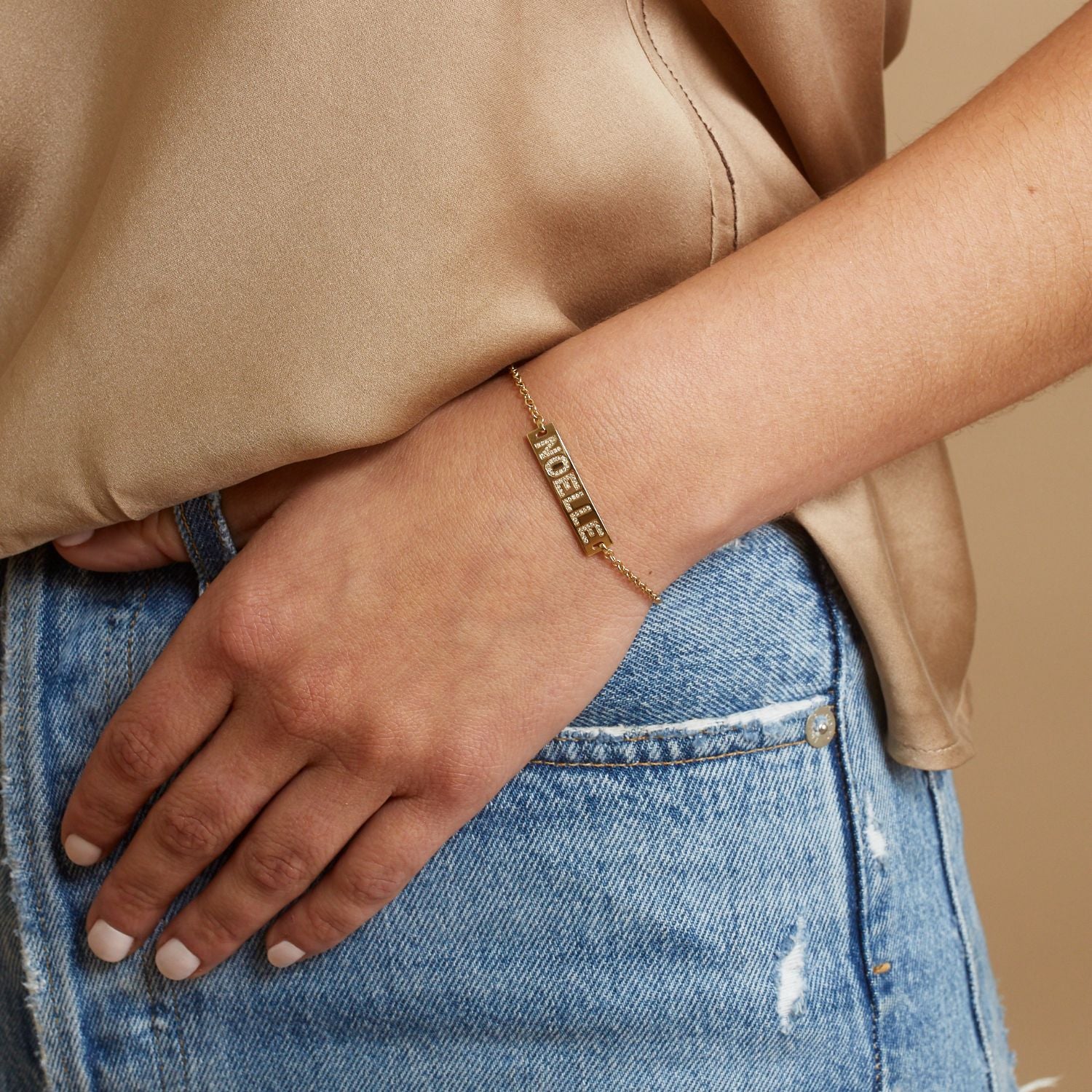 Custom Diamond Name ID  Bracelet - Image 5