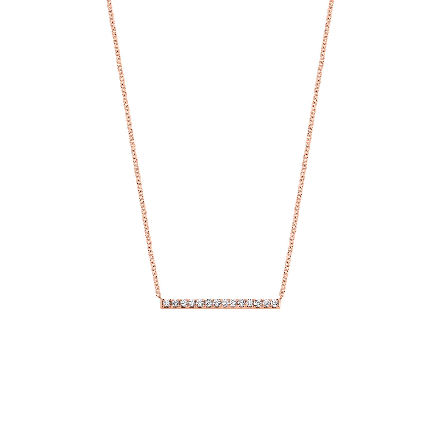Diamond Pave Bar Necklace - Image 3