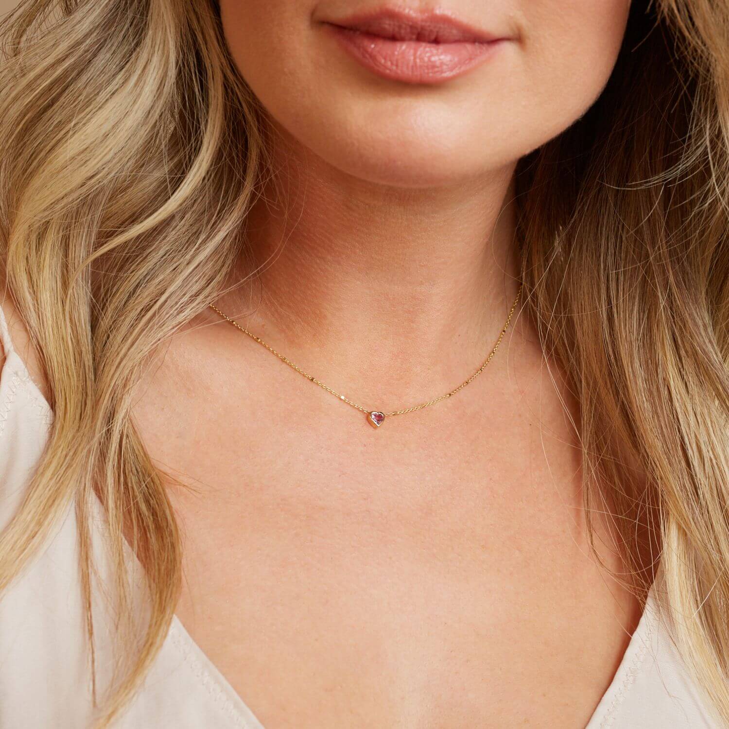 Bezel Heart Necklace - Image 7