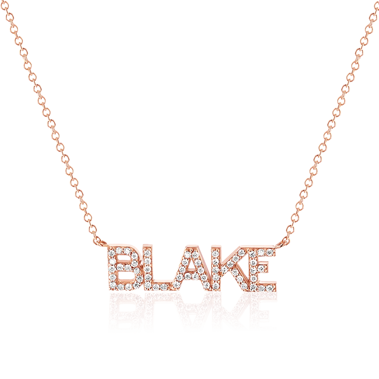 Diamond Custom Name Necklace - Image 3