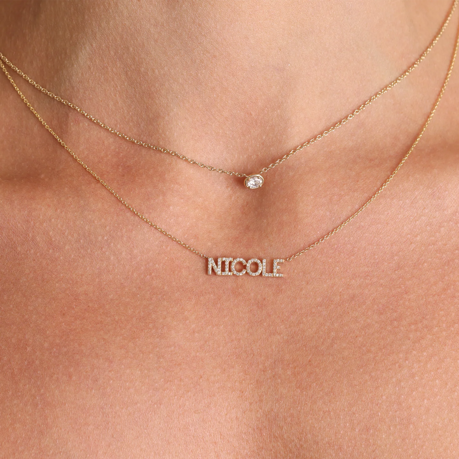Diamond Custom Name Necklace - Image 7