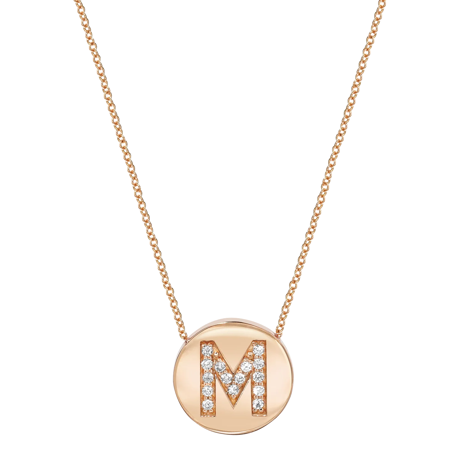 Diamond Initial Coin Necklace - Image 3