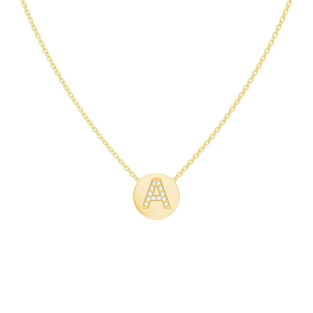 Diamond Initial Coin Necklace - Image 4