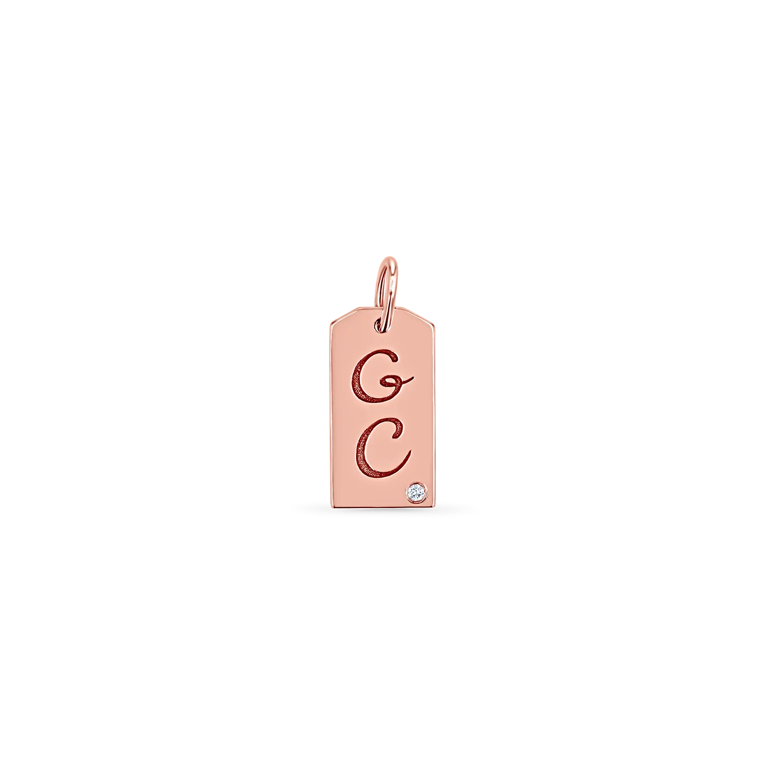 Diamond Initial Tag Charm - Image 3