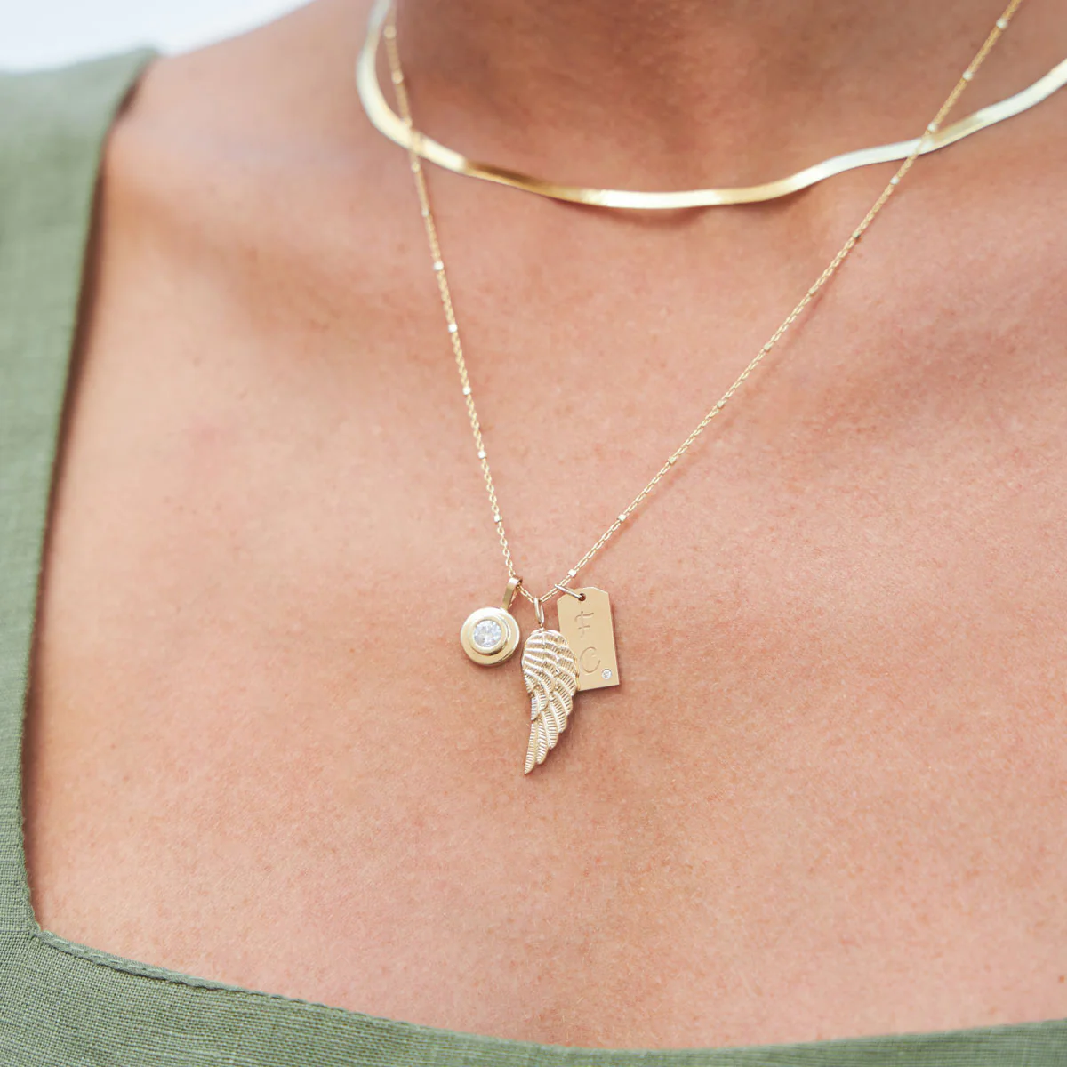 Diamond Initial Tag Charm - Image 7