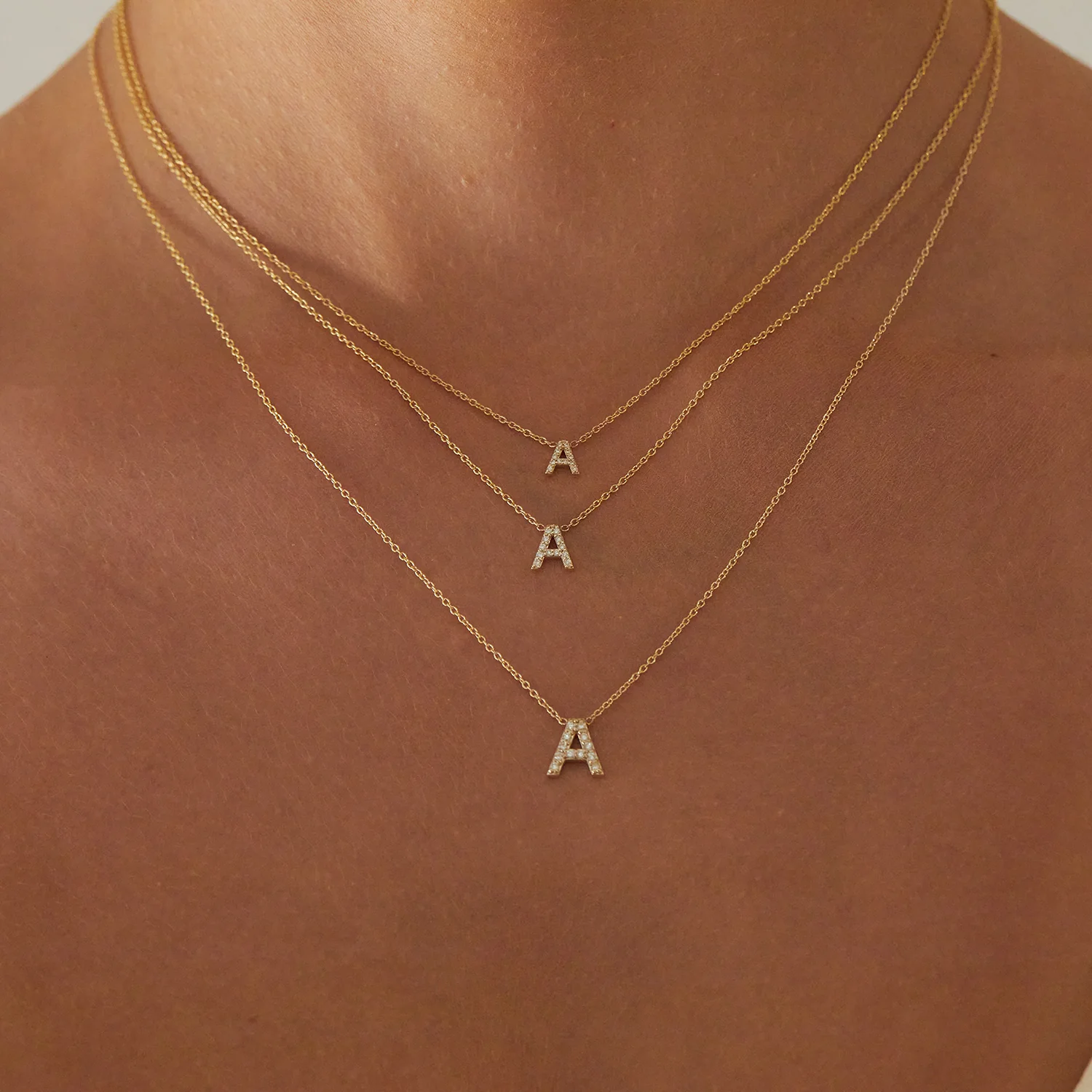 Diamond Pave Letter Necklace - Image 8