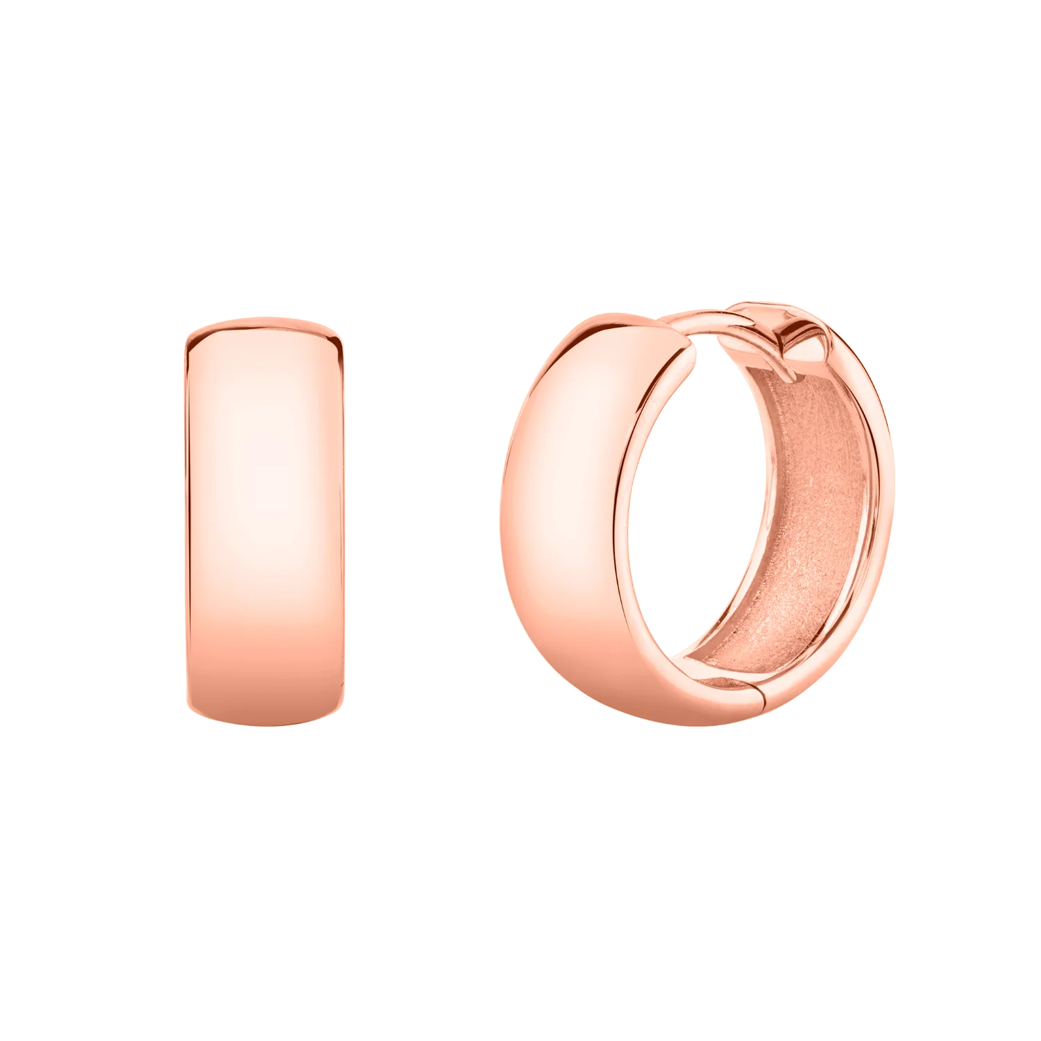 Dome Huggie Hoop Earrings - Image 3