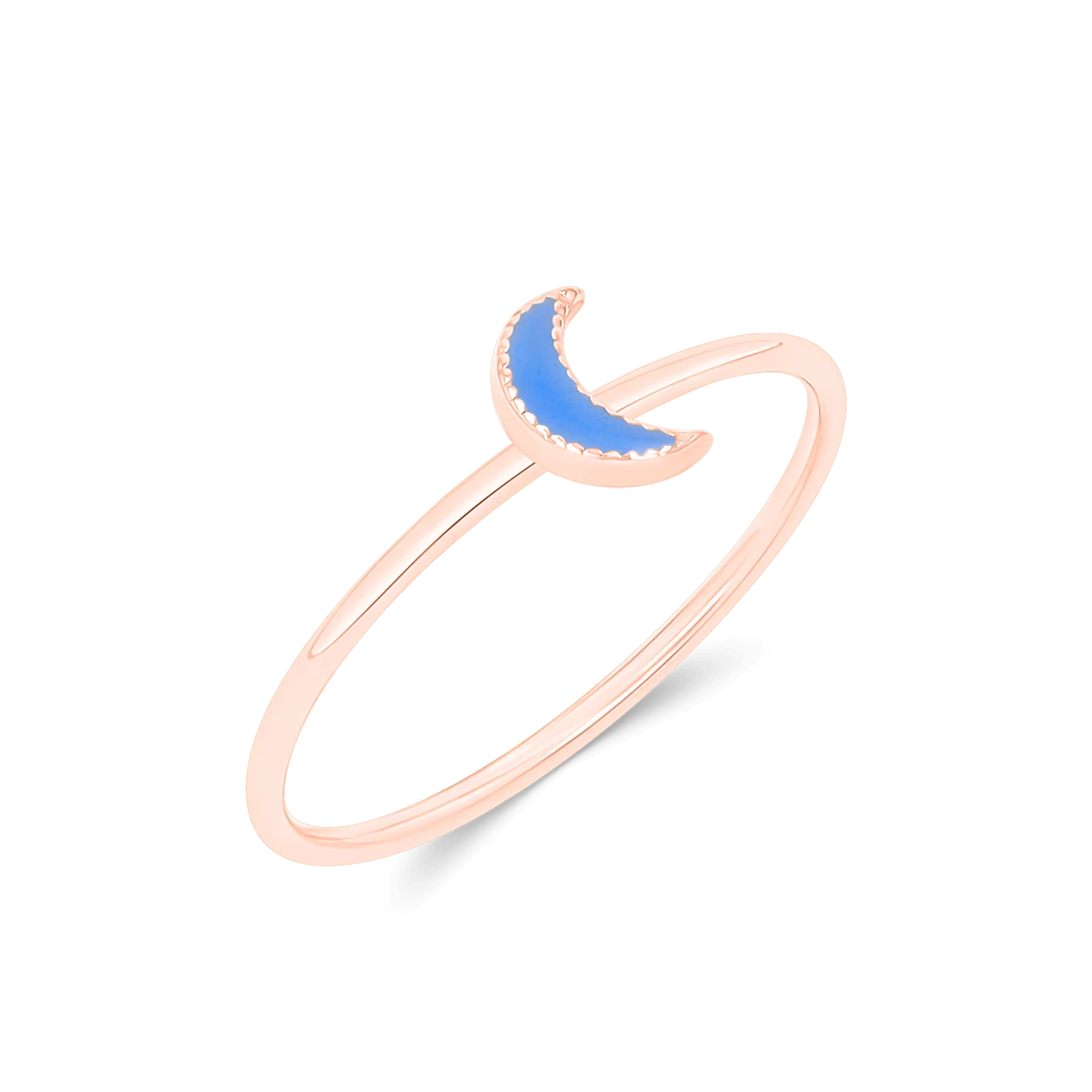 Enamel Moon Ring - Image 3