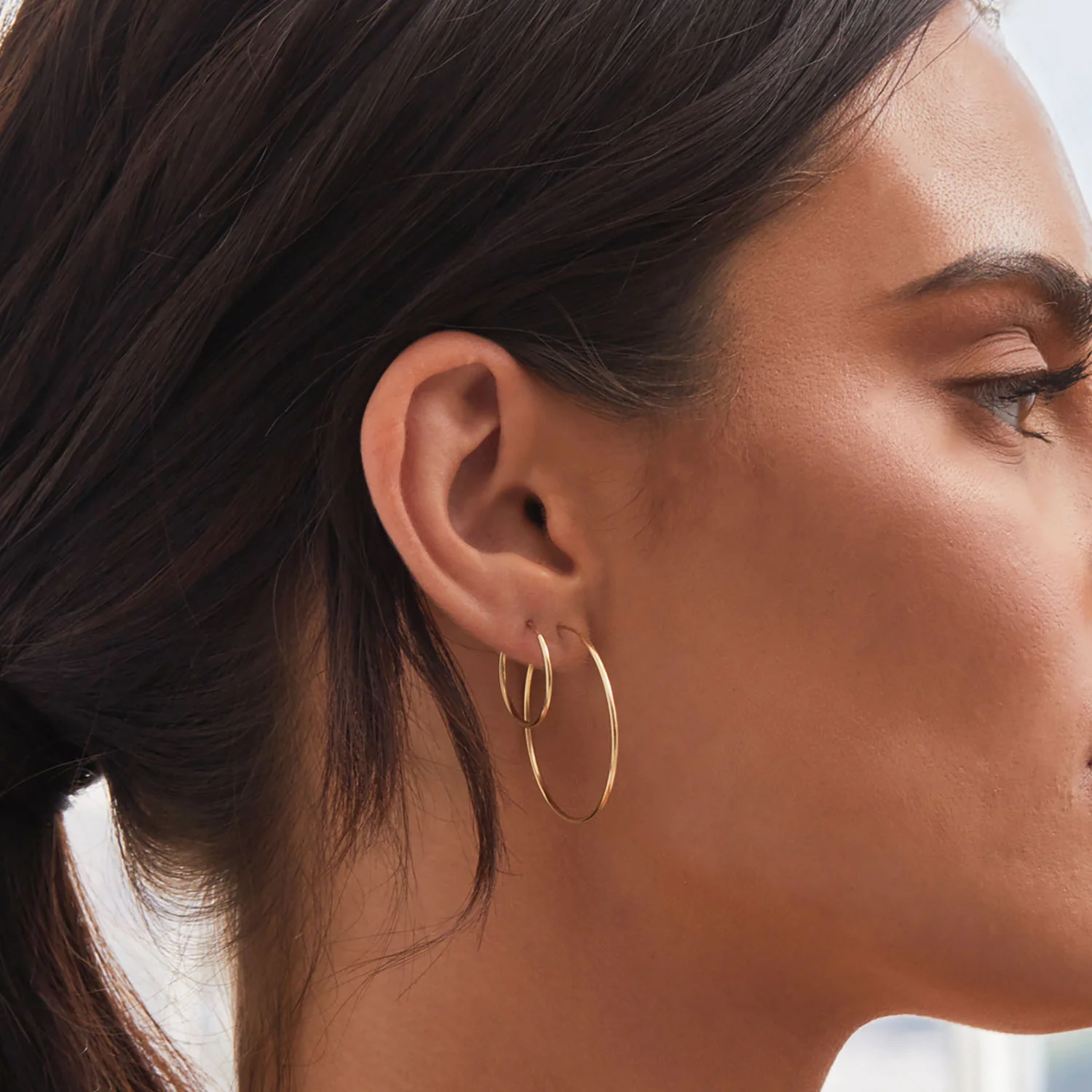 Endless Gold Hoop Earrings - Image 14