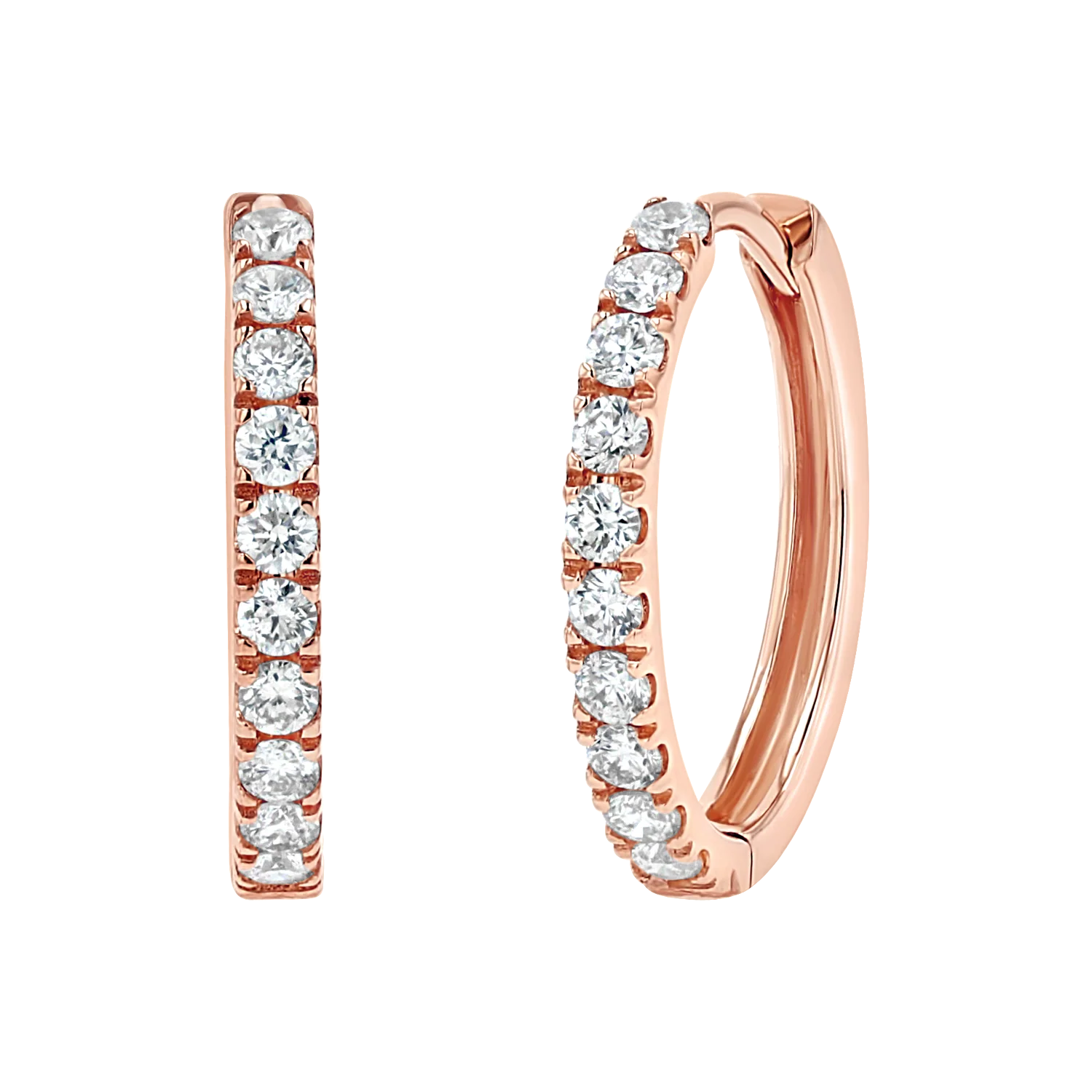 Grand Large Diamond Huggie Hoops - Image 3