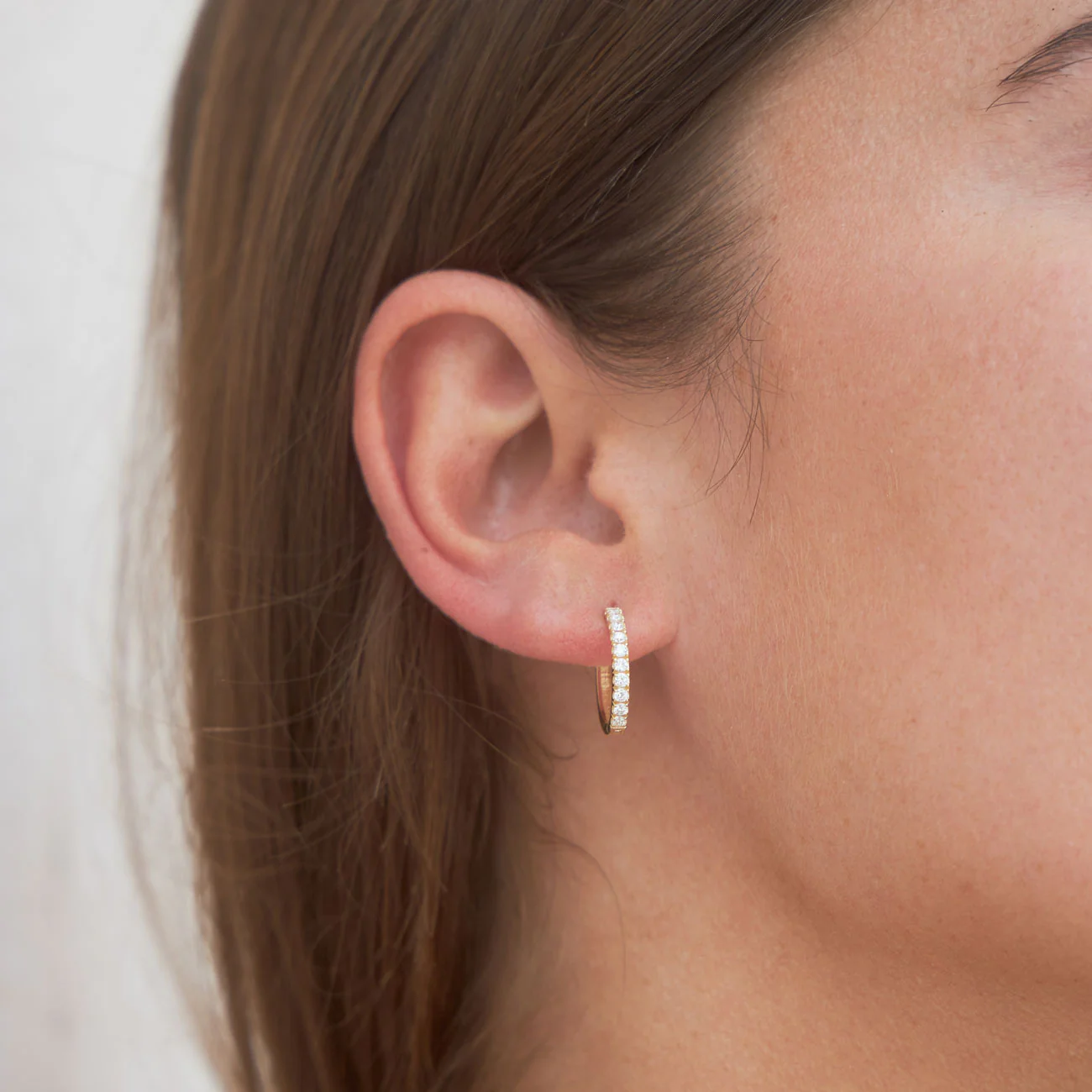 Grand Large Diamond Huggie Hoops - Image 5