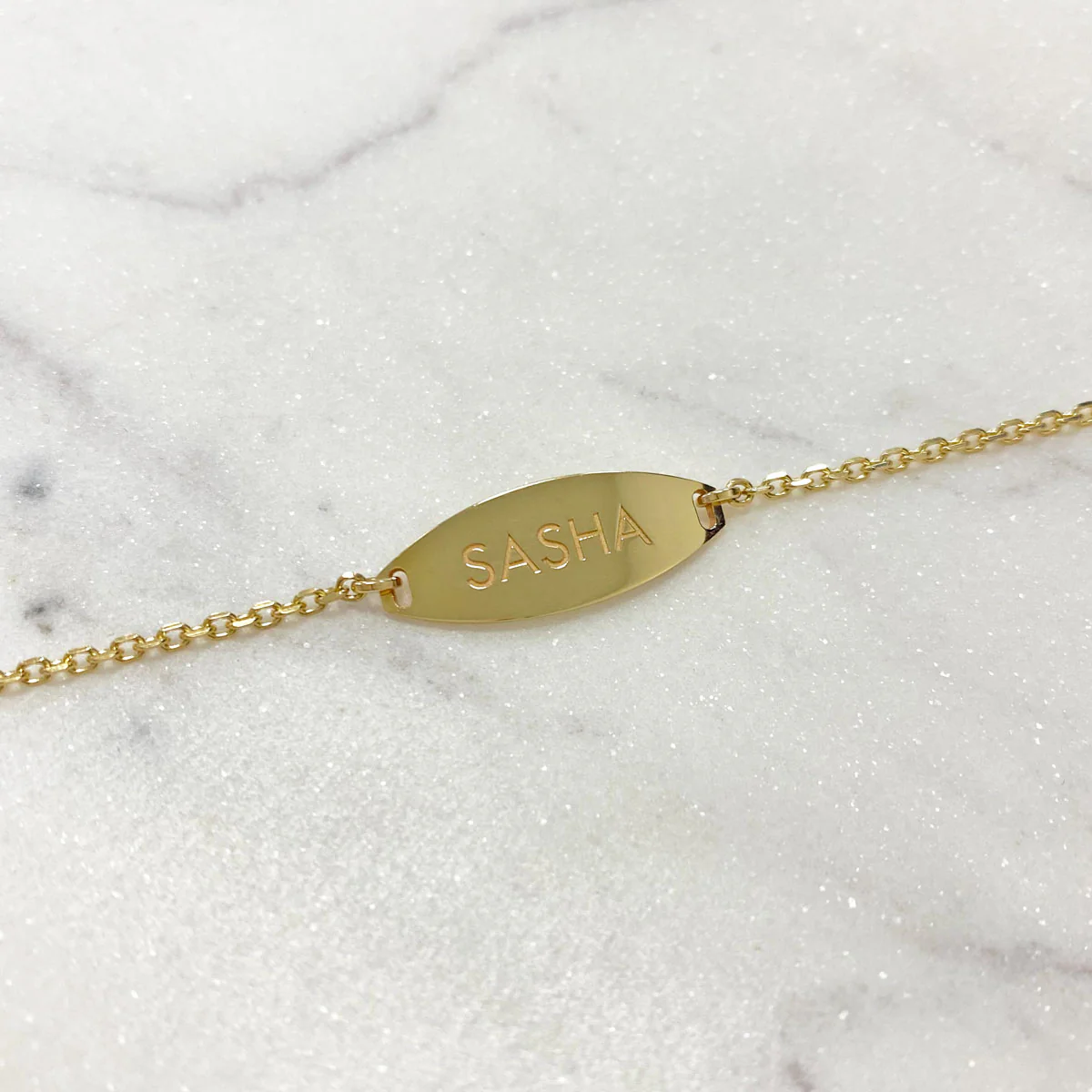 Kids Signature Elongated Oval ID Engravable Bracelet - Image 6