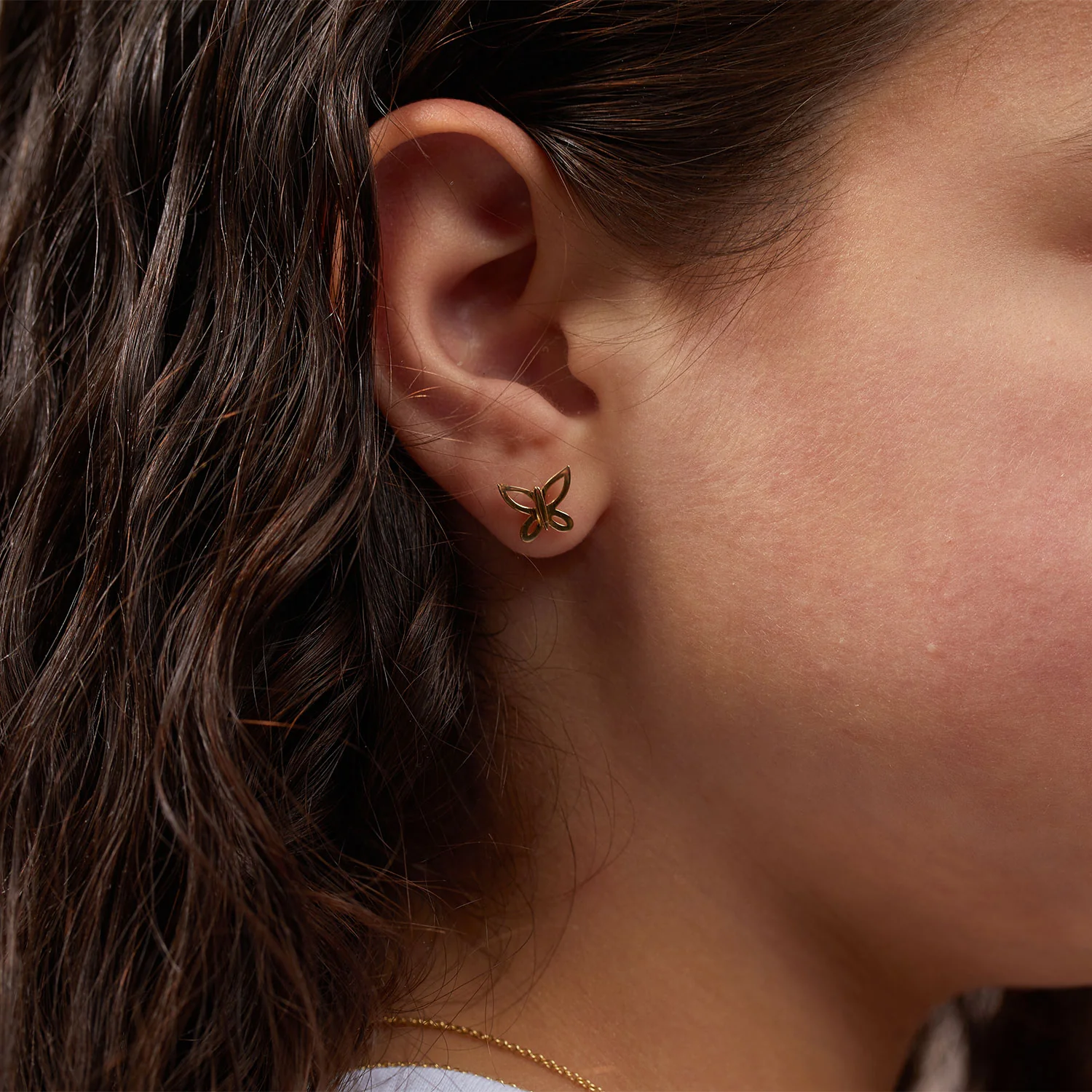 Kids Butterfly Silhouette Stud Earrings - Image 4