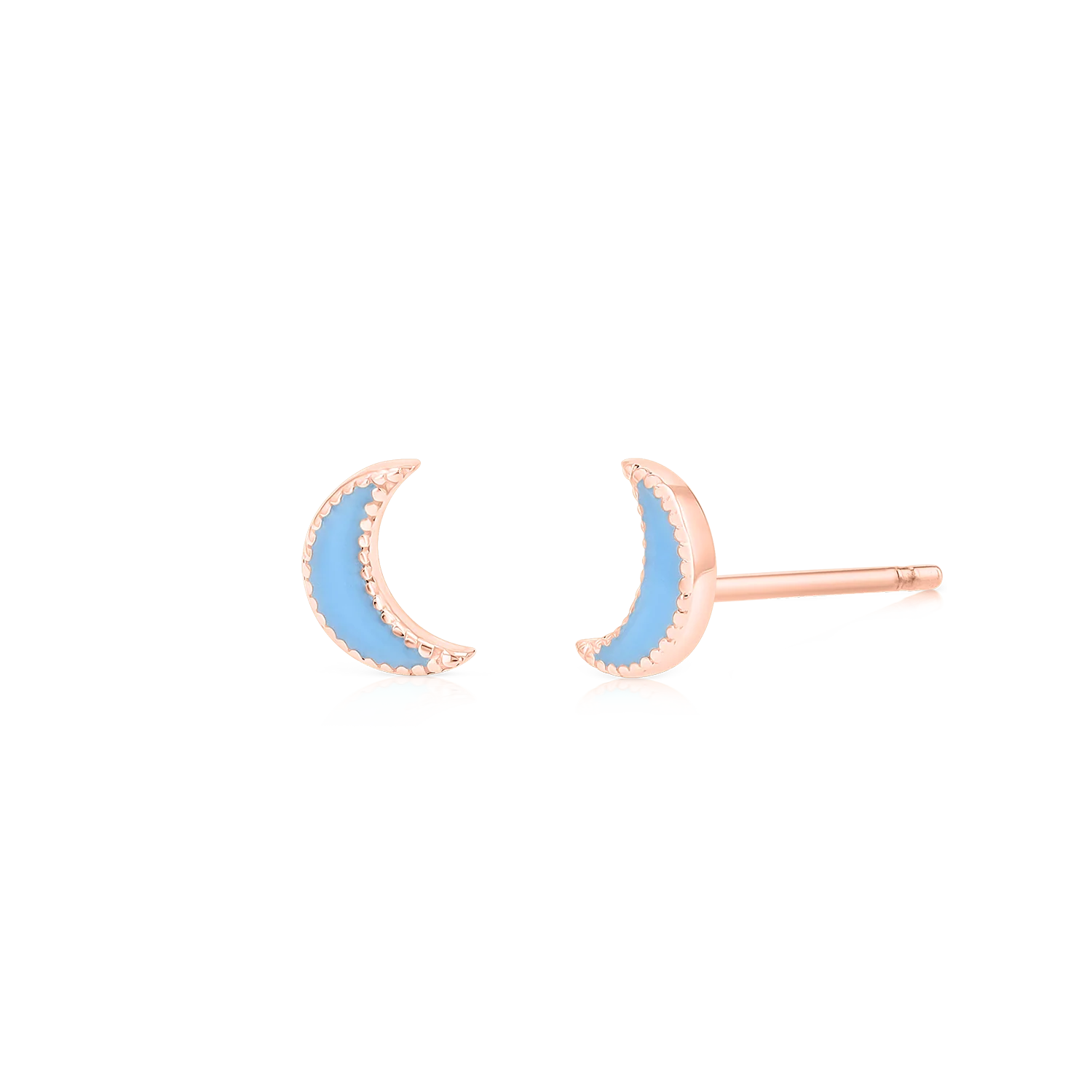 Kids Moon Enamel Earrings - Image 3