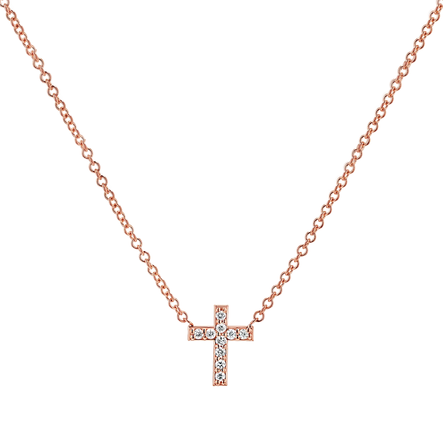 Kids Pave Cross Necklace - Image 3