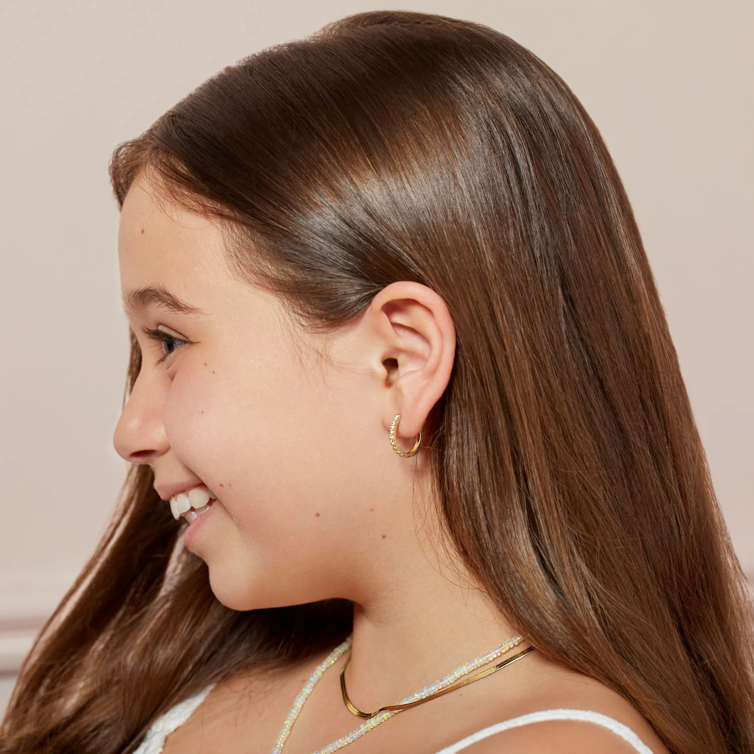 Kids Pave Huggie Earrings - Image 5