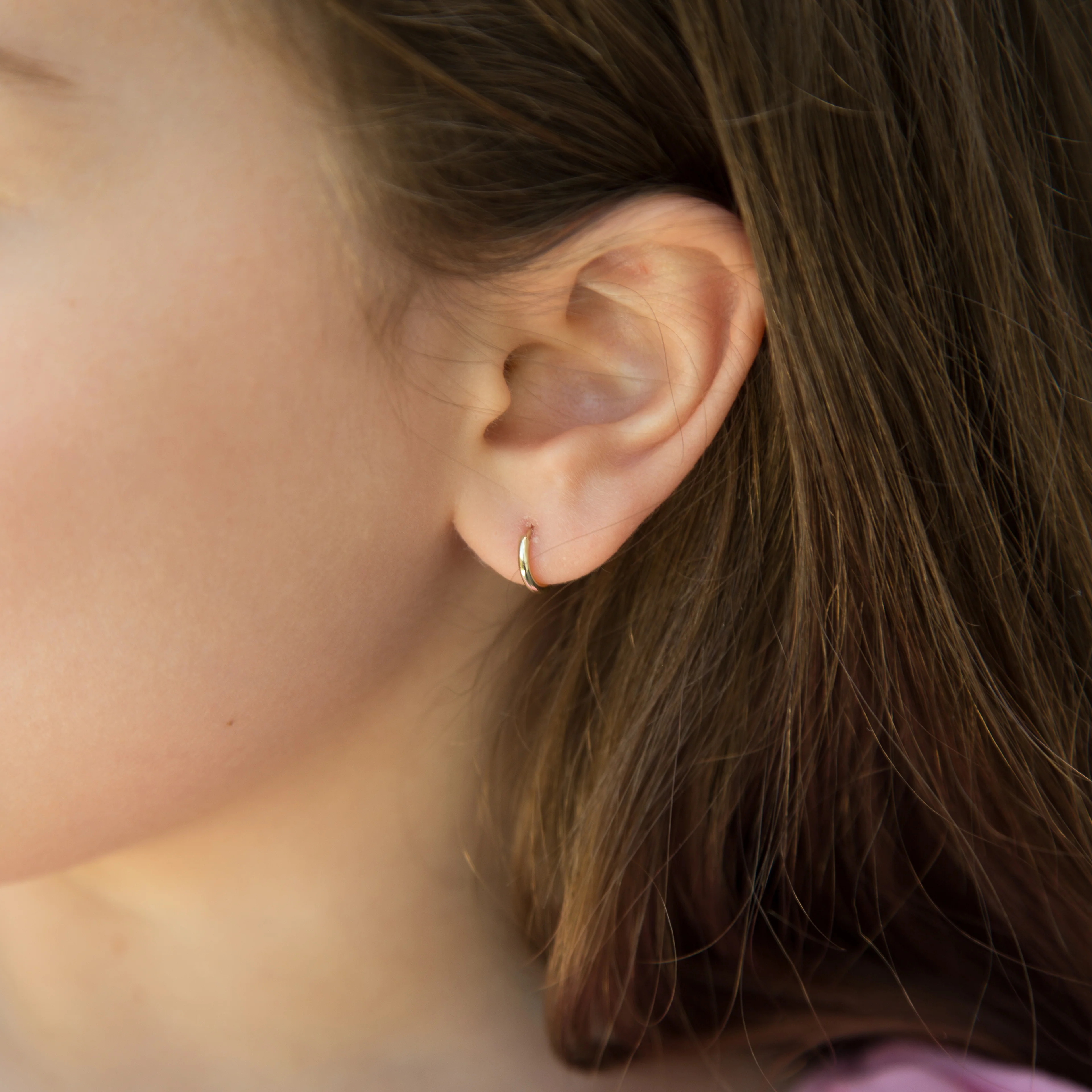 Kids Solid Huggie Earrings - Image 4