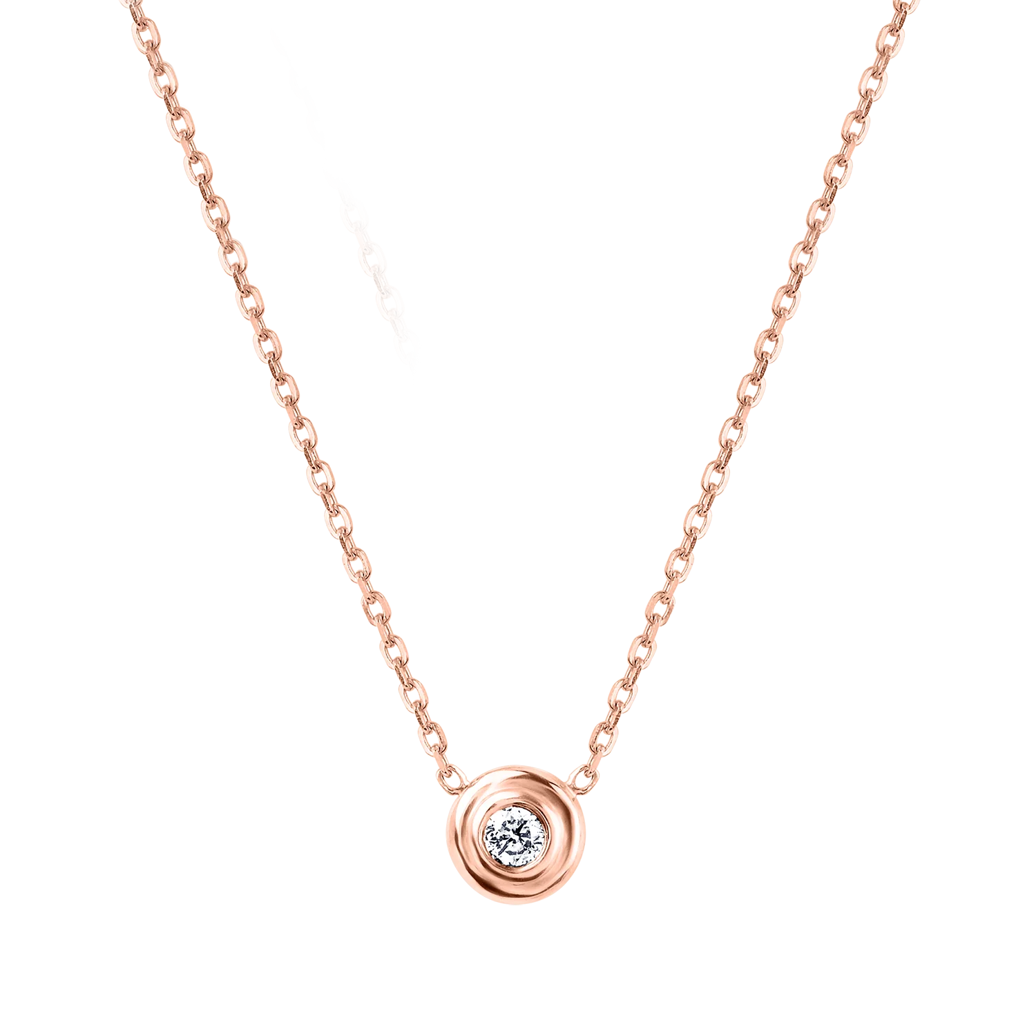Kids Step Bezel Solitaire Necklace - Image 3