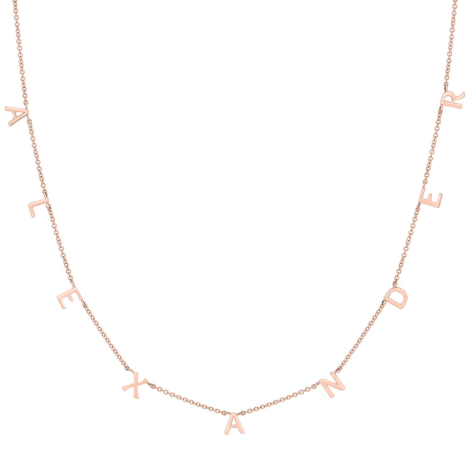 Mini Spaced Letter Necklace - Image 3