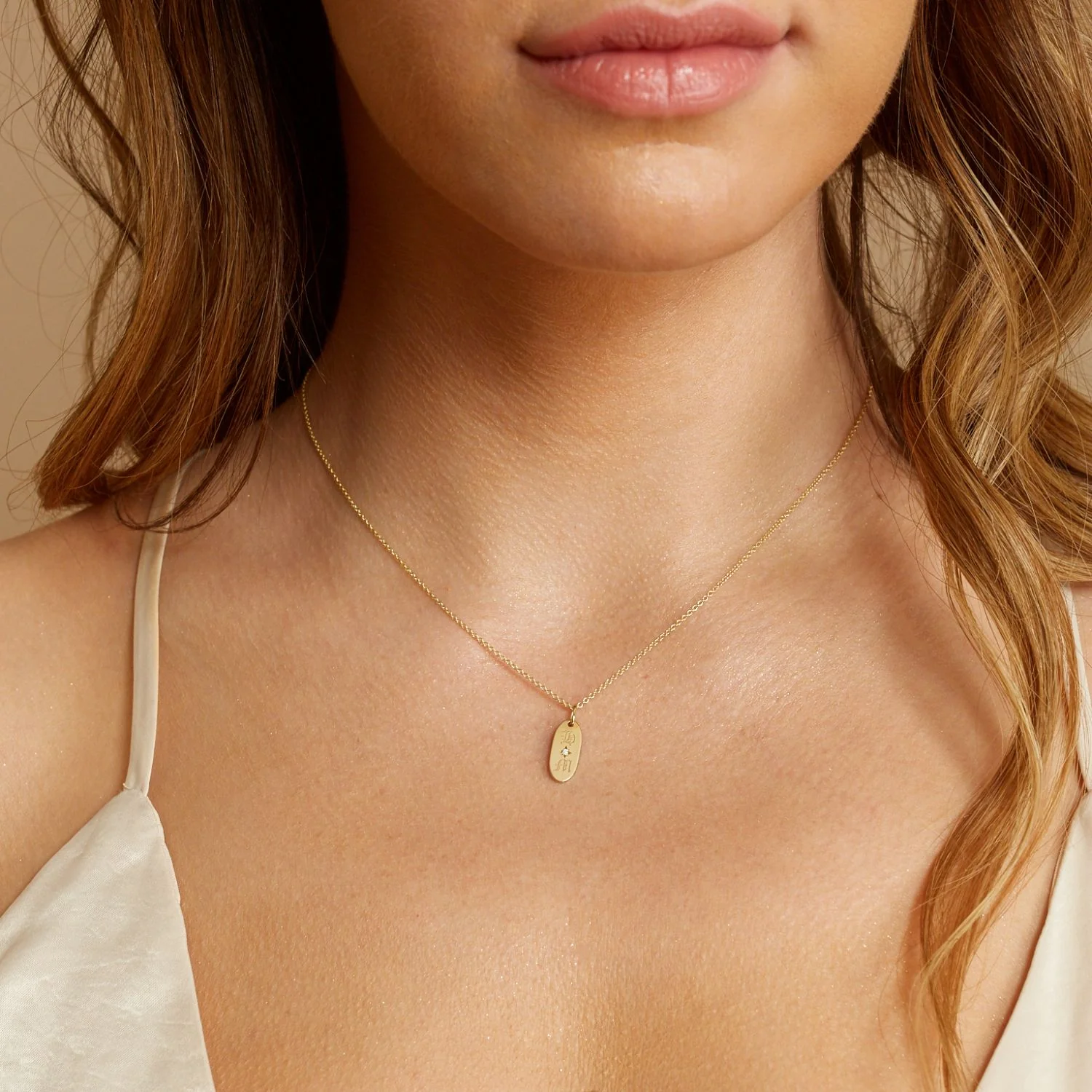 Oval Starset Diamond Initial Charm - Image 6