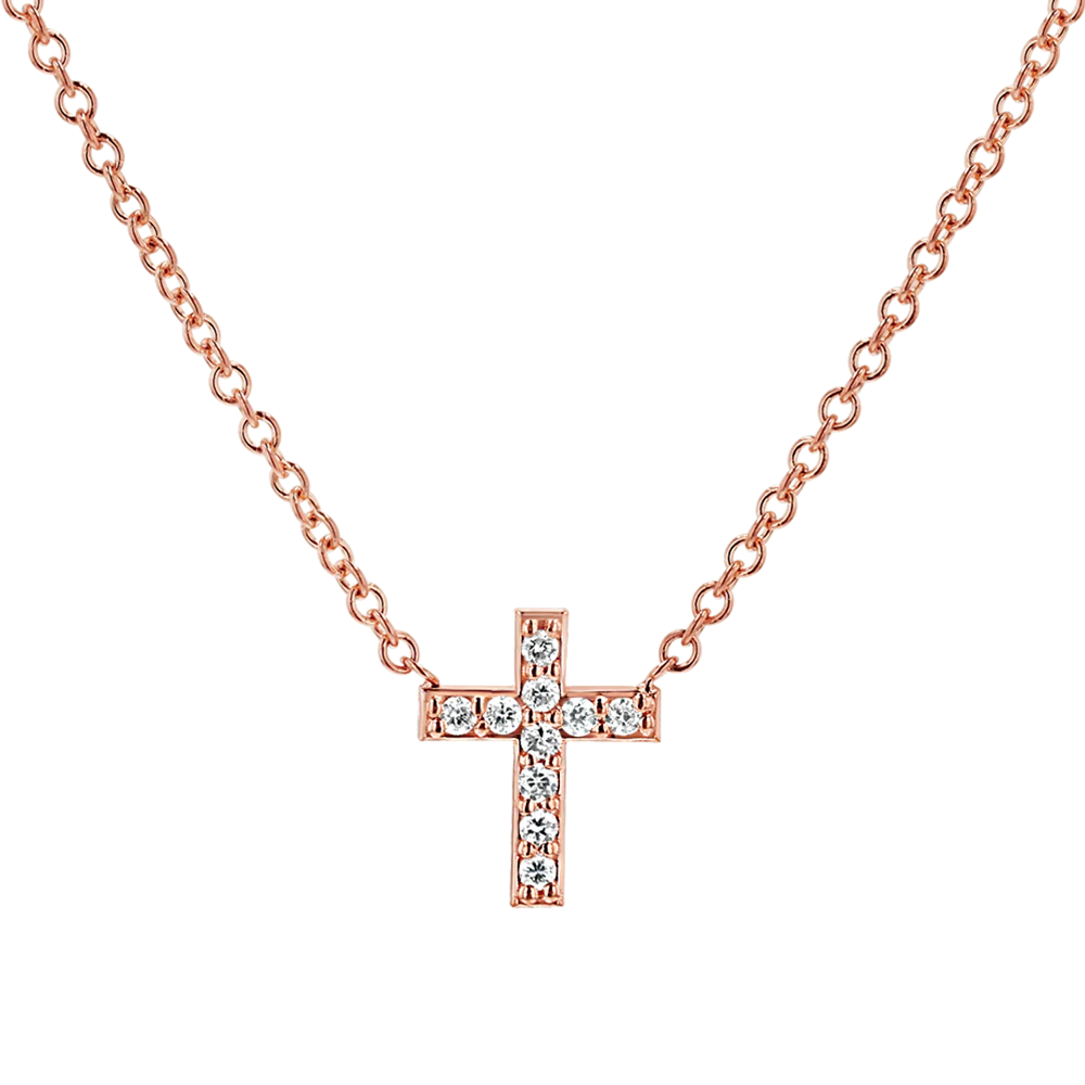 Diamond Pave Cross Necklace - Image 3
