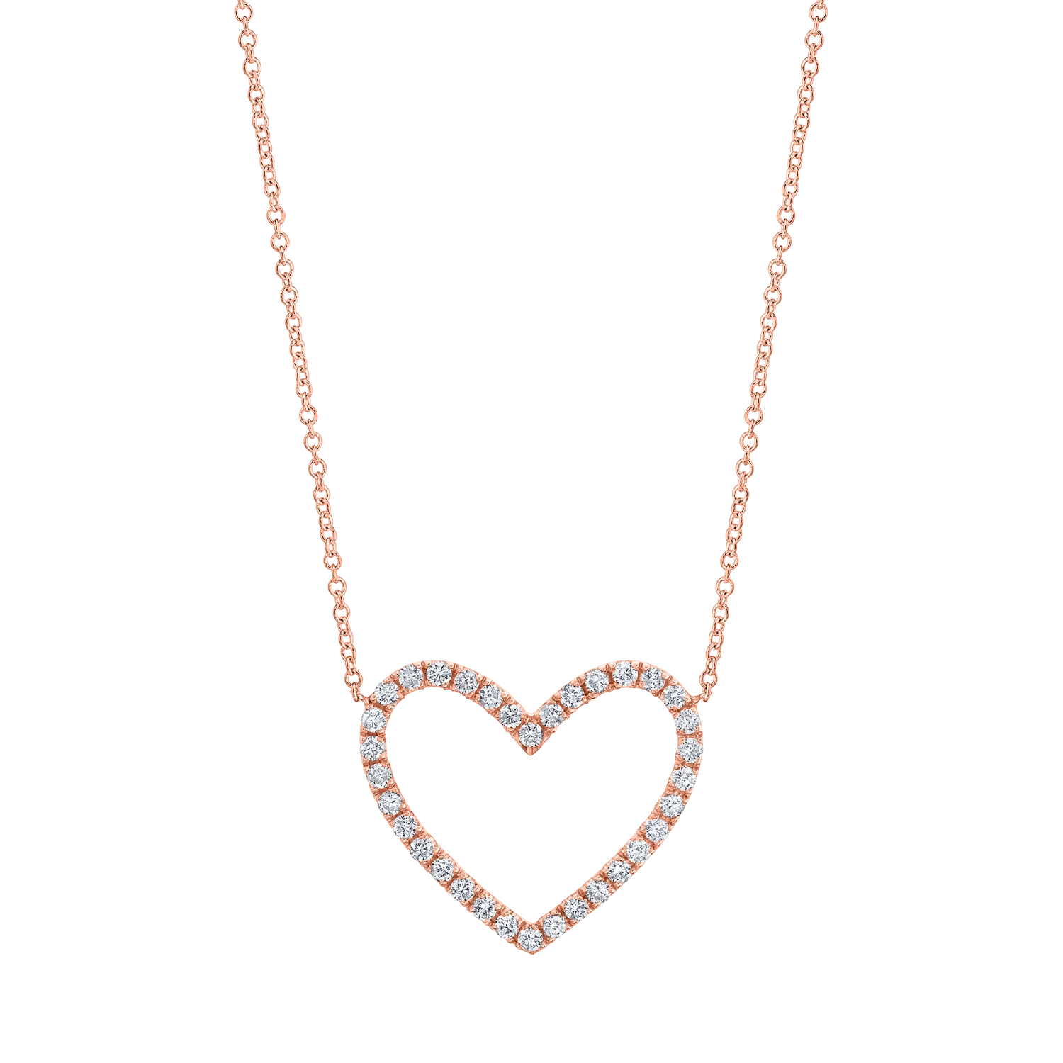 Diamond Open Heart Necklace - Image 3