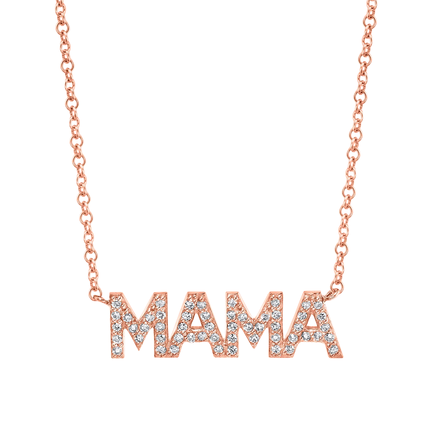 Diamond Pave Mama Necklace - Image 3