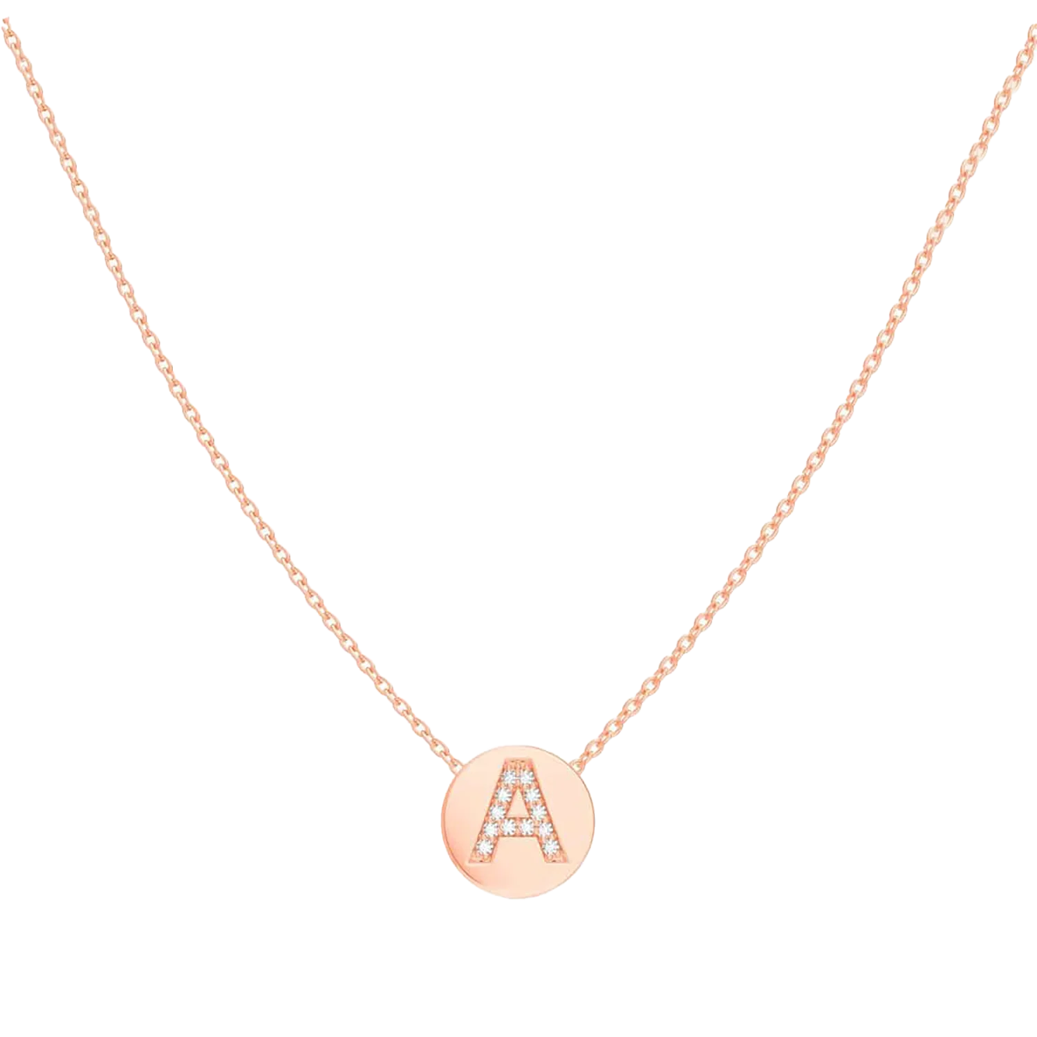 Kids Diamond Initial Coin Necklace - Image 3