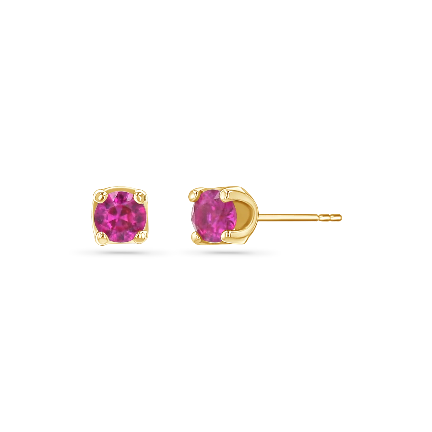 14K Gold Solitaire Studs - Image 10