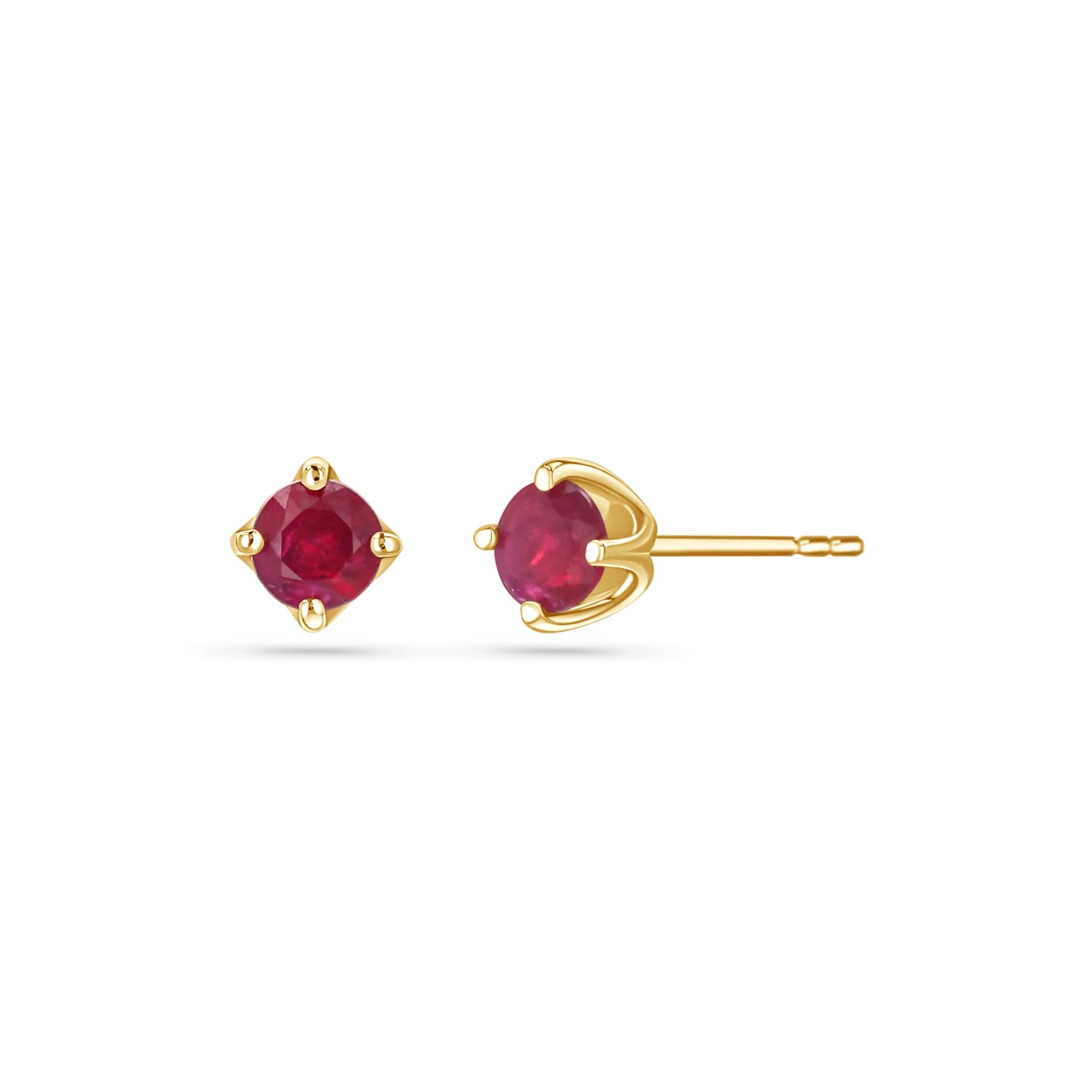 14K Gold Solitaire Studs - Image 11